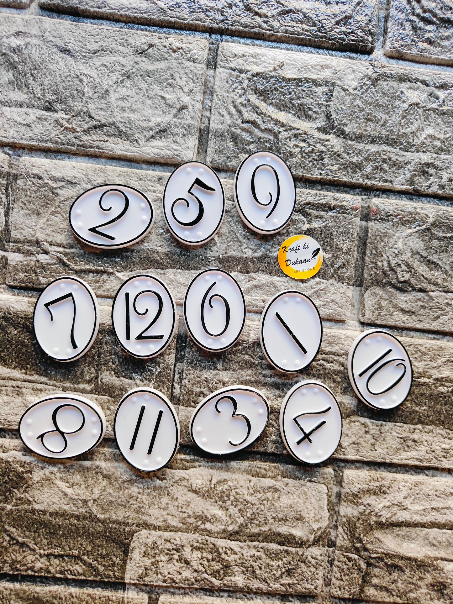 Clock Numbers Set A3 - Kraft ki Dukaan