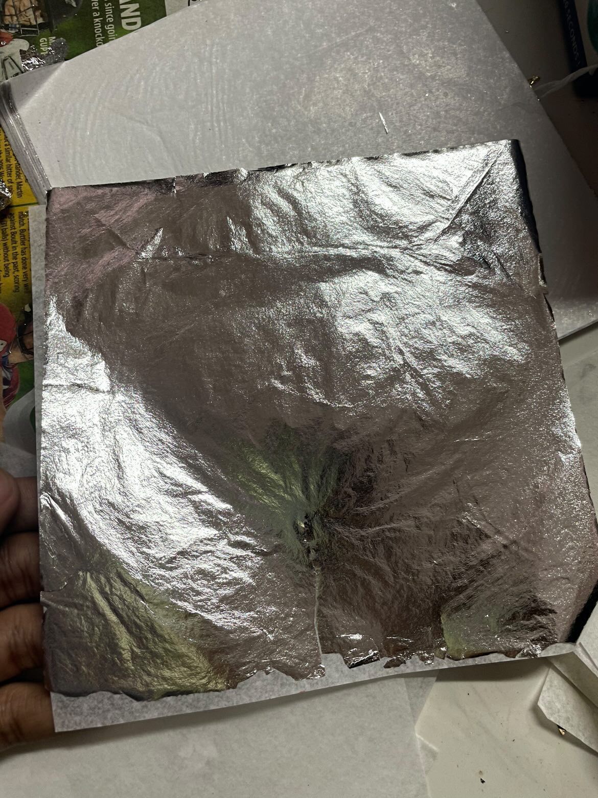 Metallic Foil Flakes Sheet A3 - Kraft ki Dukaan