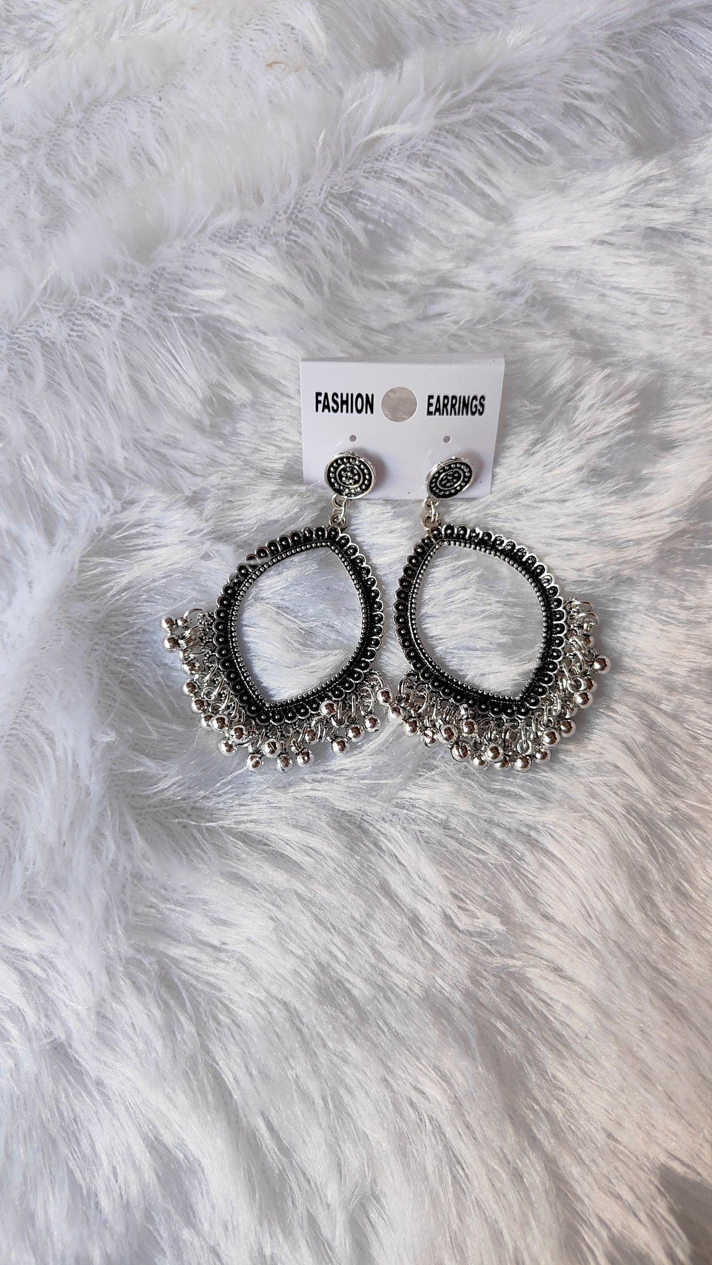 Silver Jhumka without Beads A12