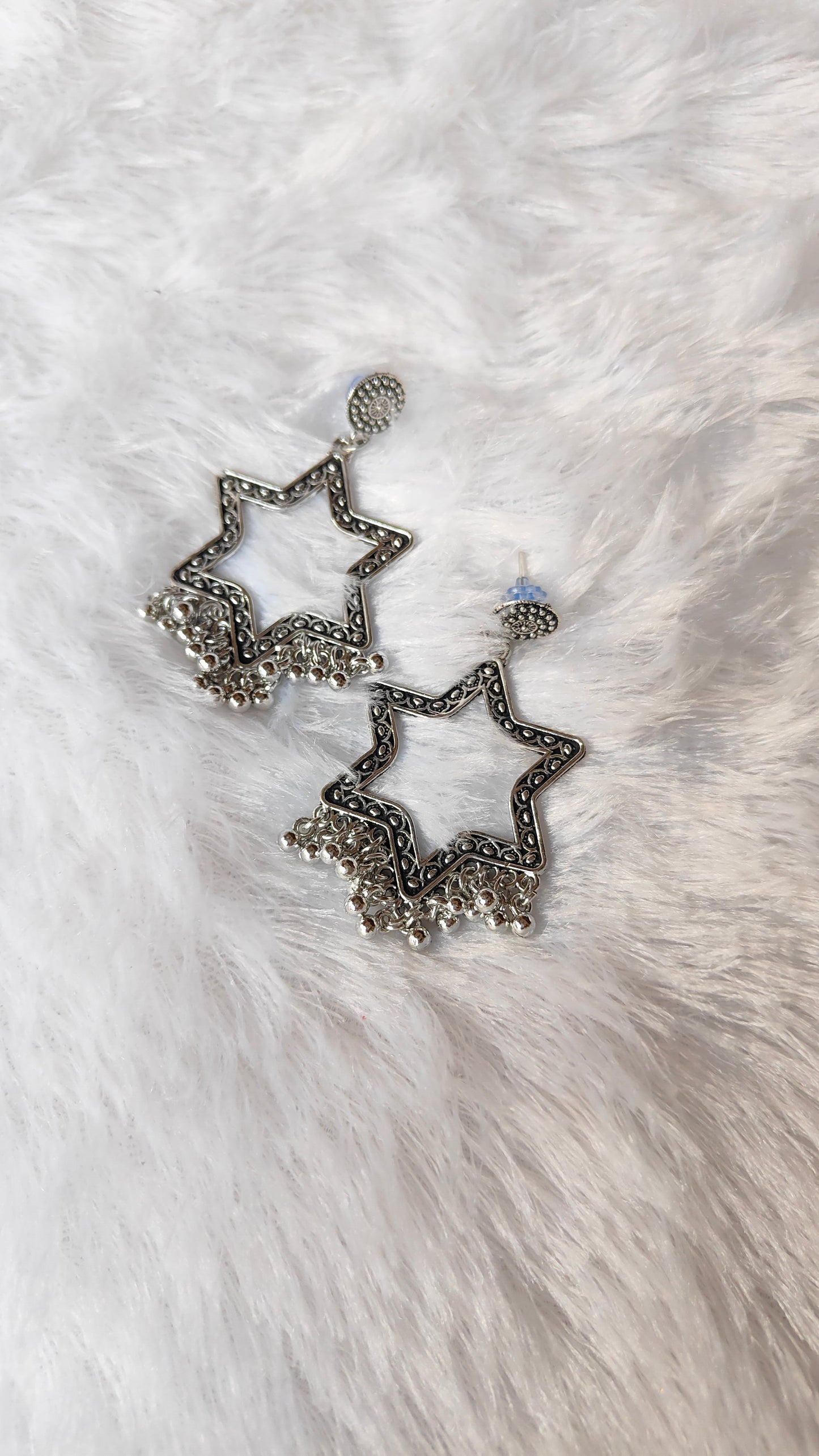Silver Jhumka without Beads A9