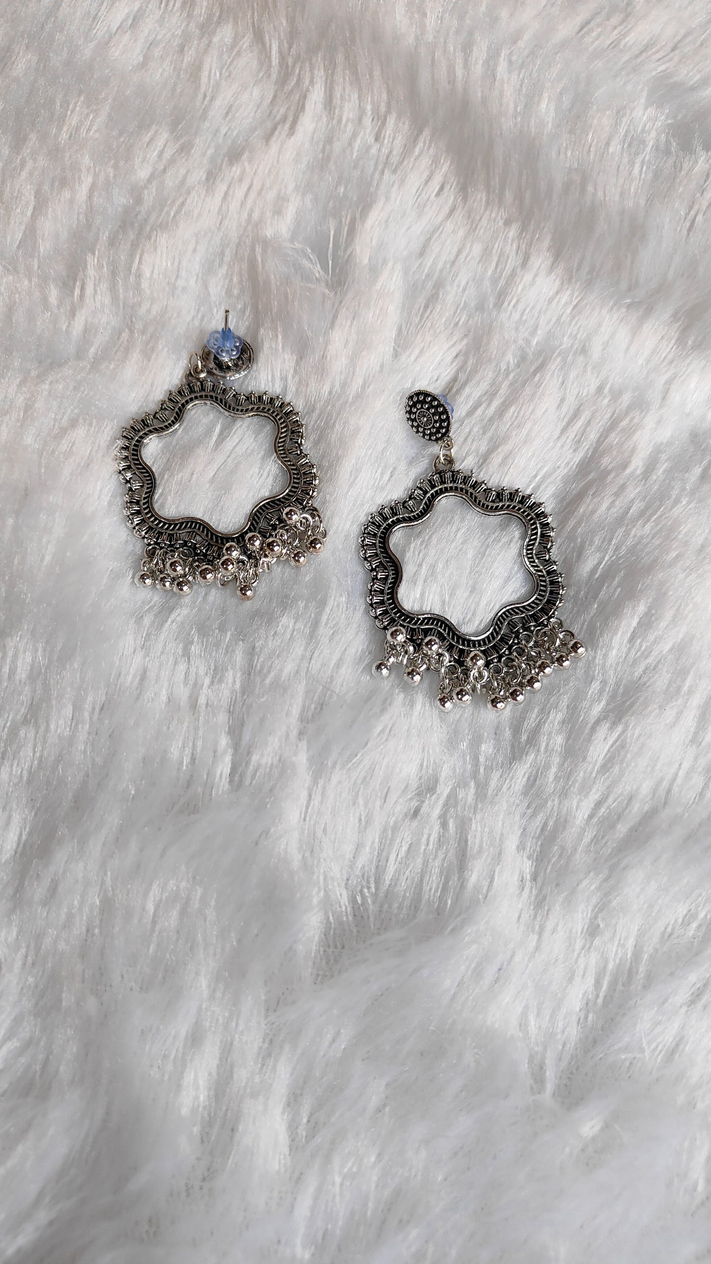 Silver Jhumka without Beads A7