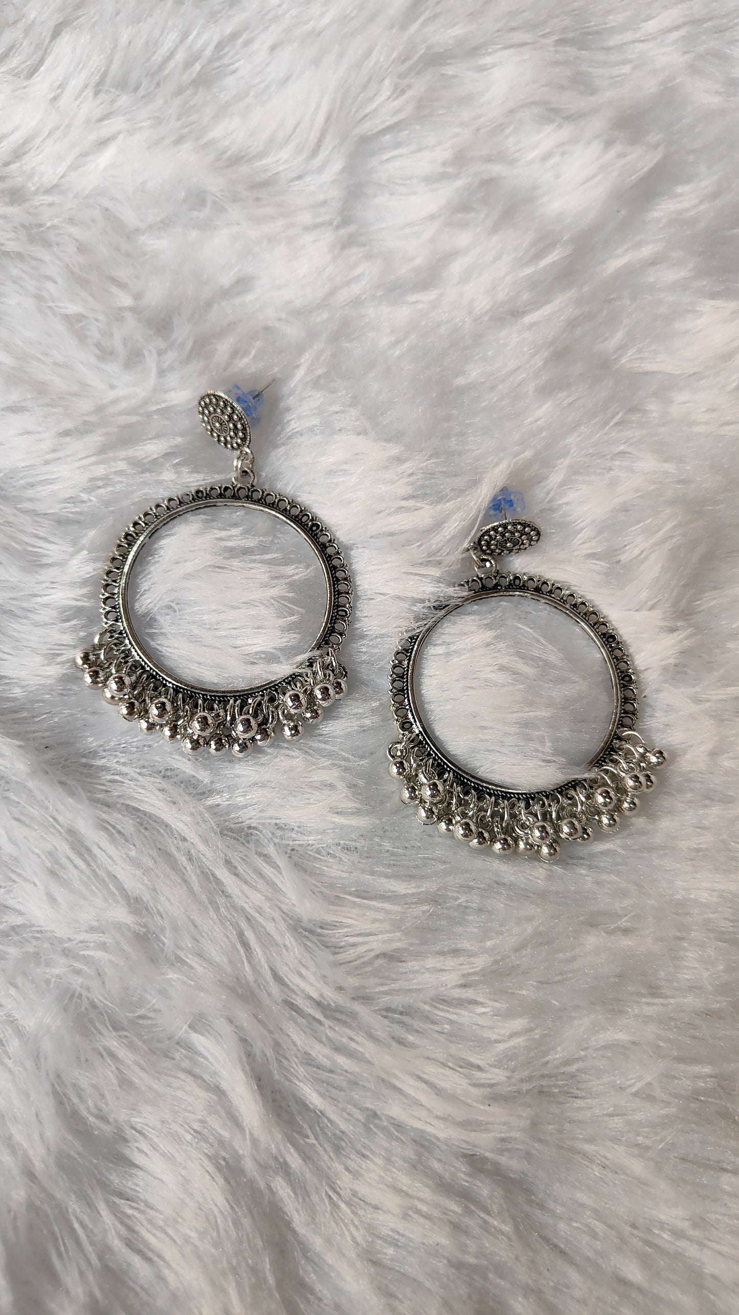 Silver Jhumka without Beads A1