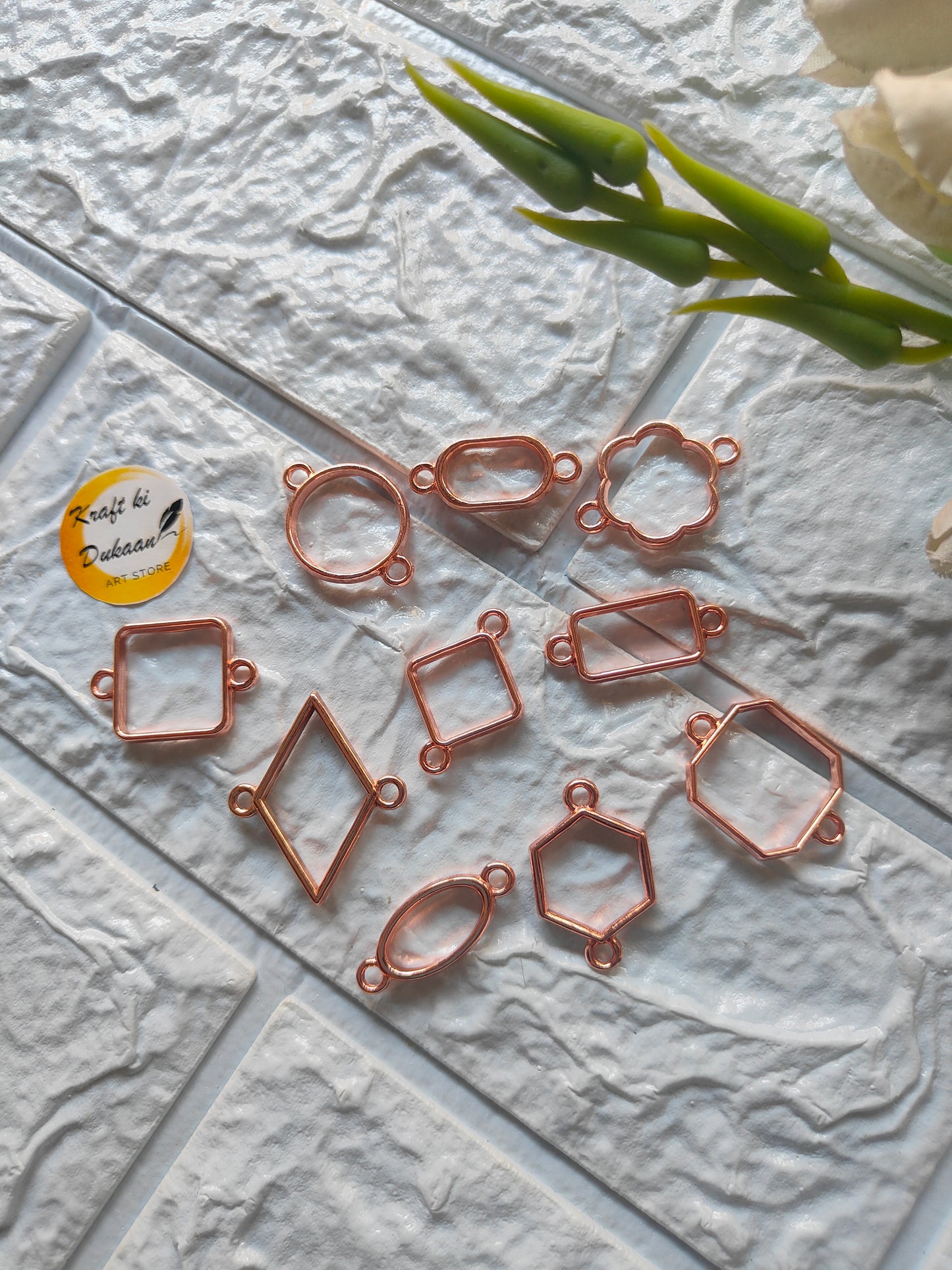 Mini Bezel Two Hook 10PC Set - Kraft ki Dukaan