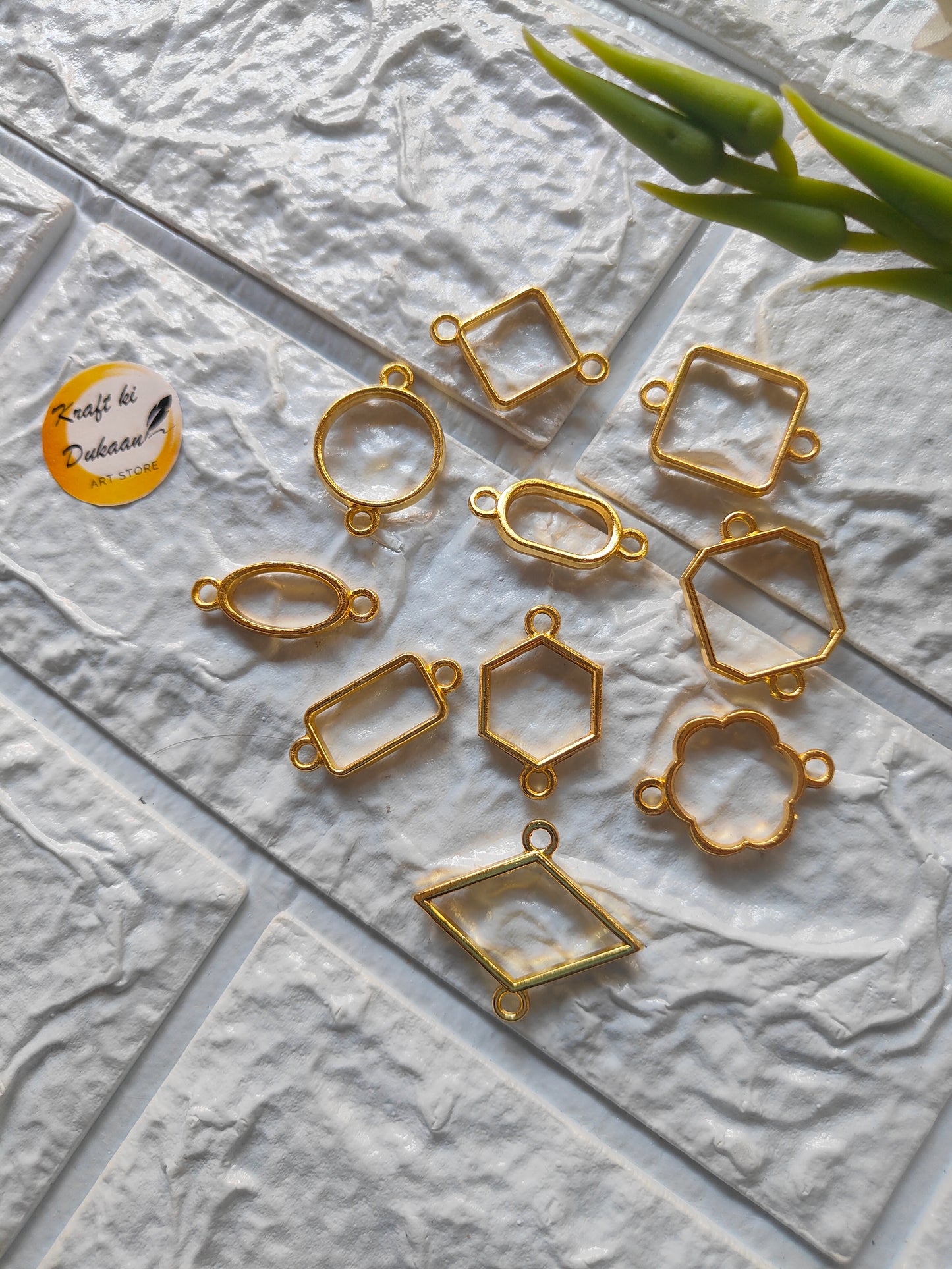 Mini Bezel Two Hook 10PC Set - Kraft ki Dukaan