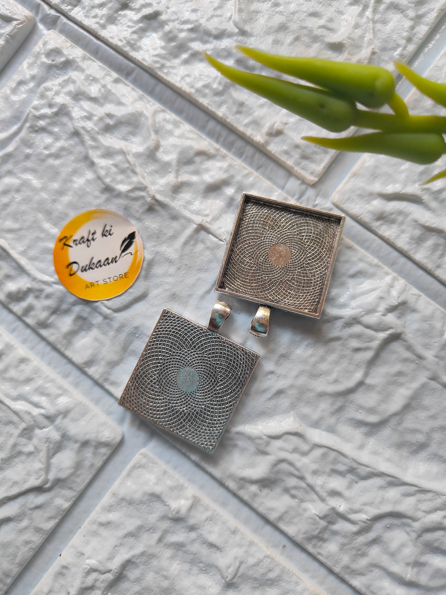 Bezel Pendant Tray Base 6PC Set A - Kraft ki Dukaan