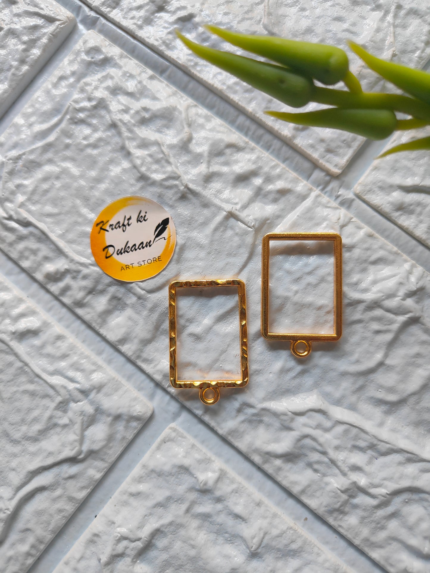 Rectangle Bezel Pendant 5PC Set A - Kraft ki Dukaan