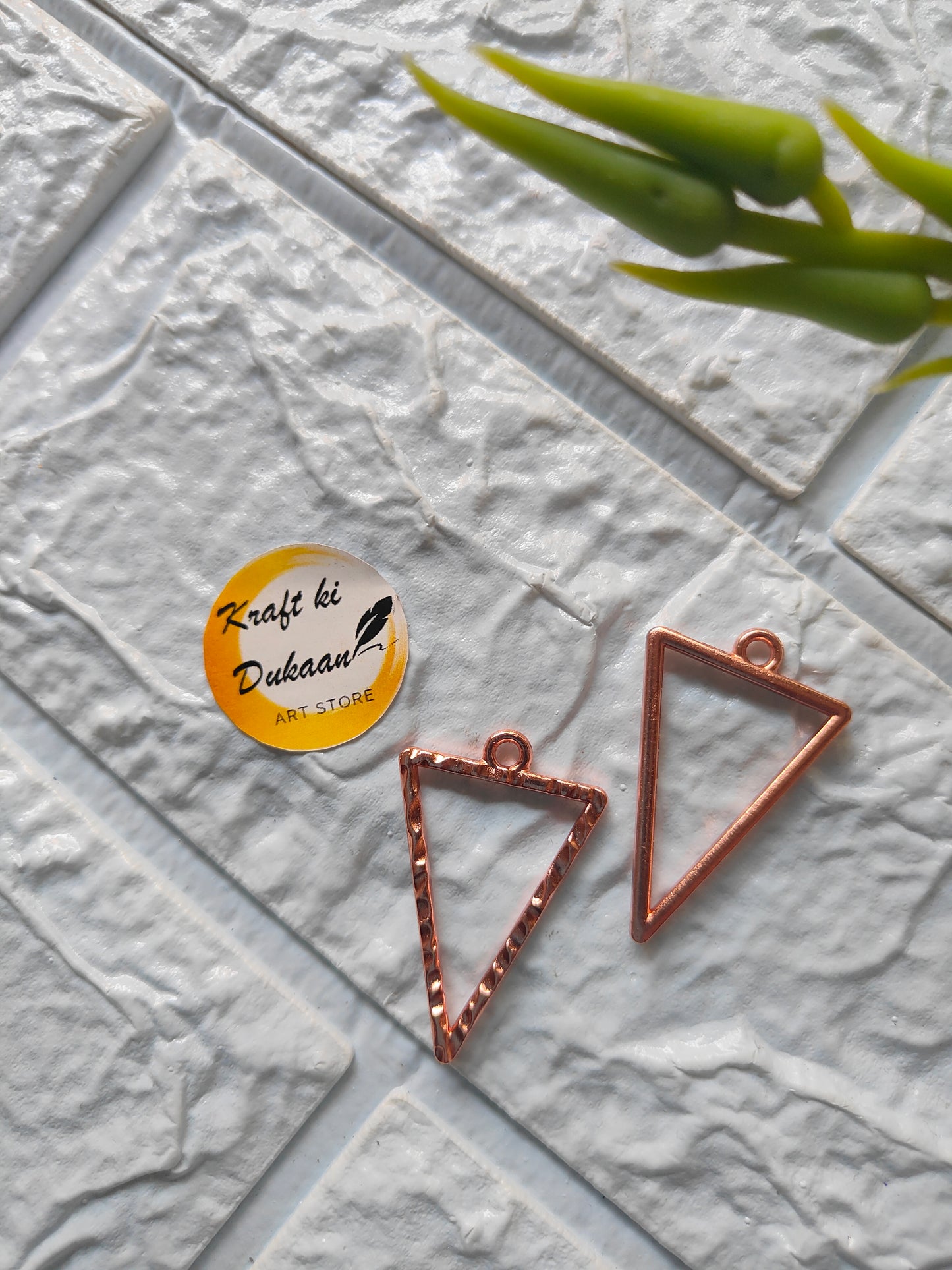 Triangle Bezel Pendant 5PC Set - Kraft ki Dukaan