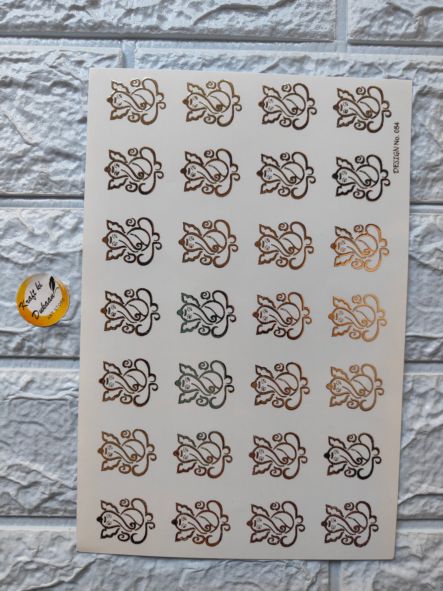 Gold Sticker A5 size - D23 - Kraft ki Dukaan