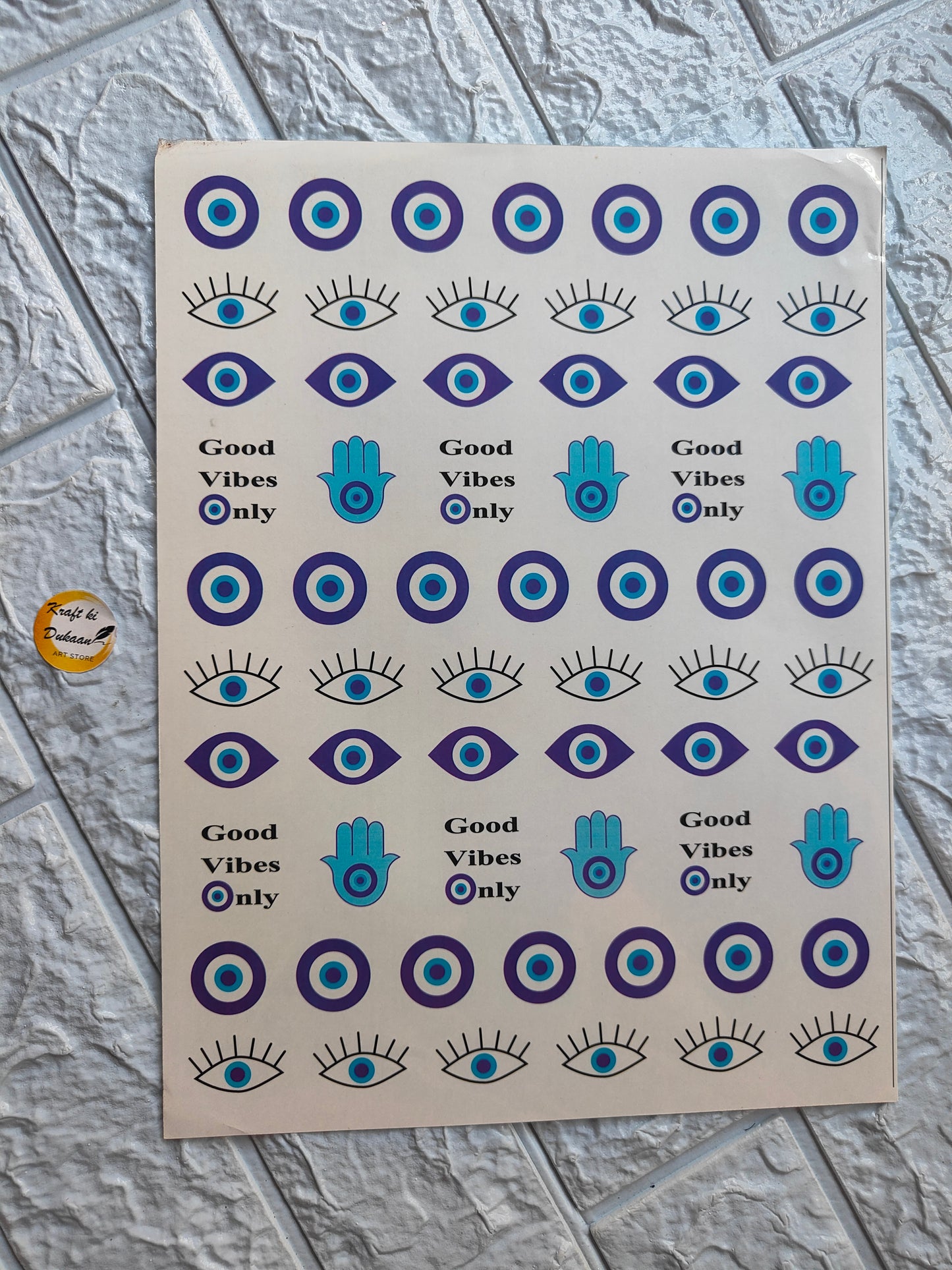Colour Sticker A4 size - A6 - Kraft ki Dukaan
