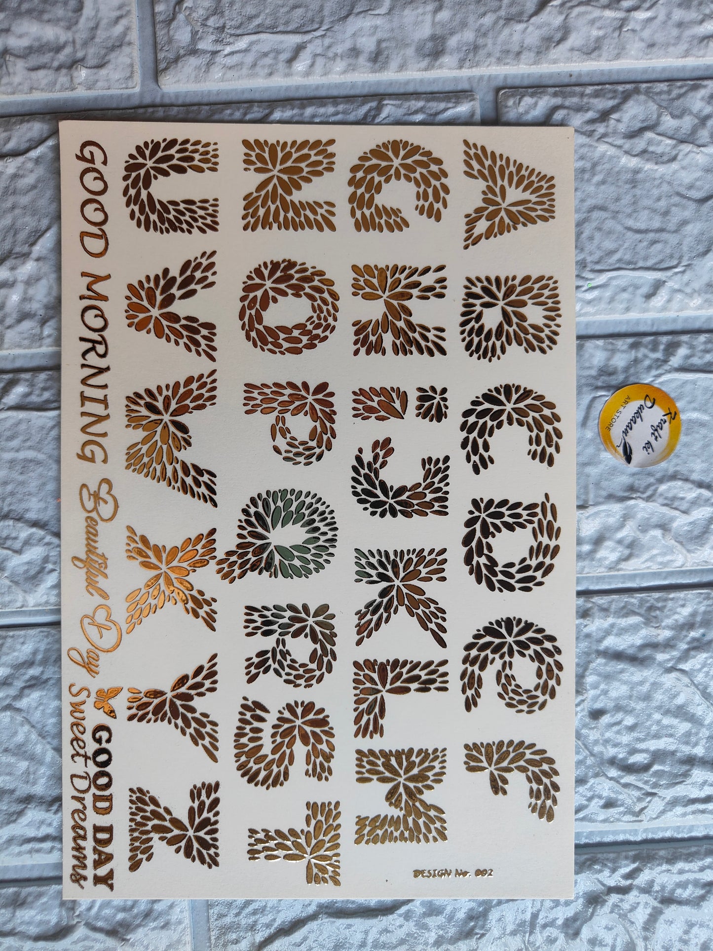 Gold Sticker A5 size - D27 - Kraft ki Dukaan
