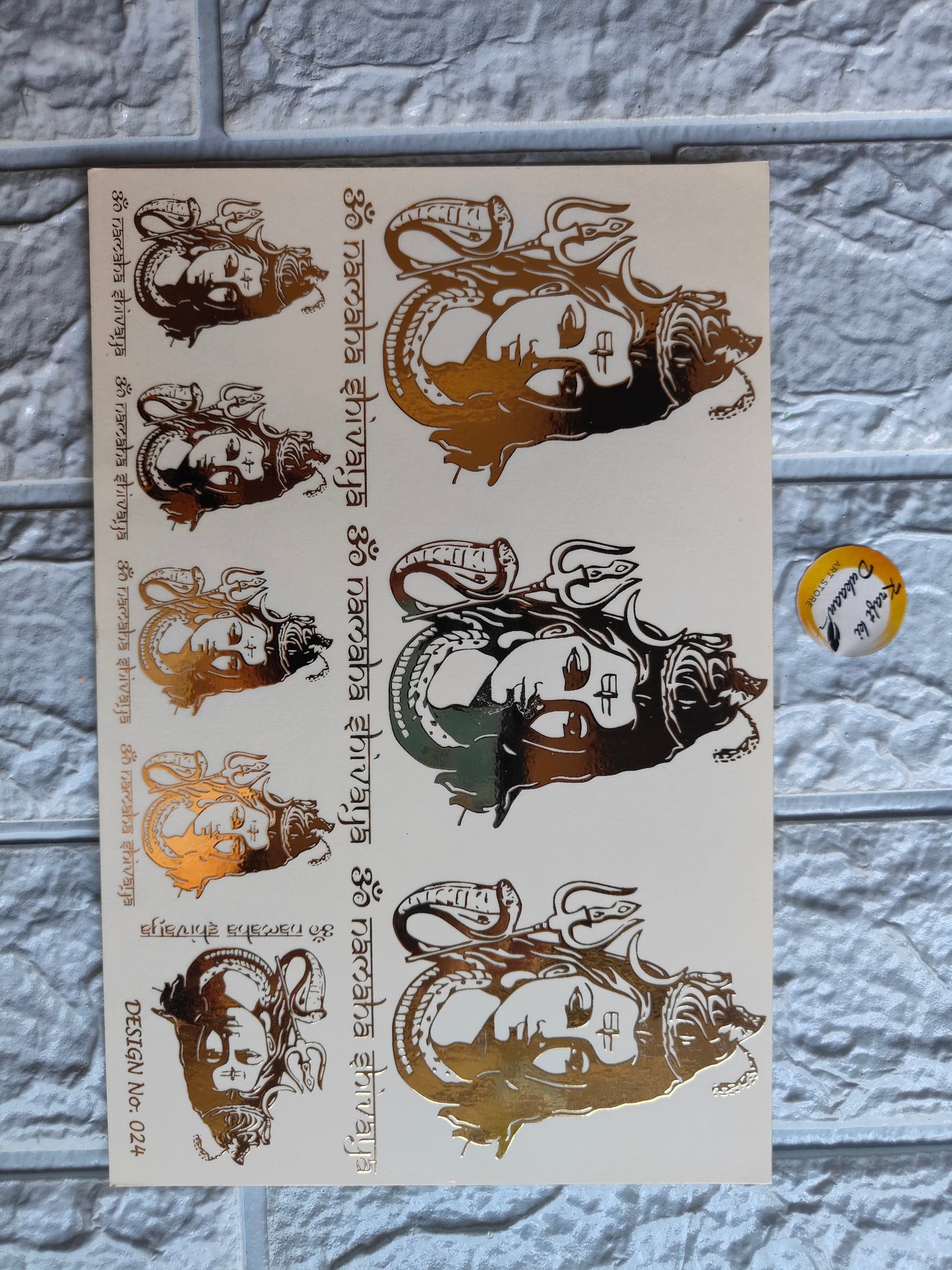 Gold Sticker A5 size - D37 - Kraft ki Dukaan