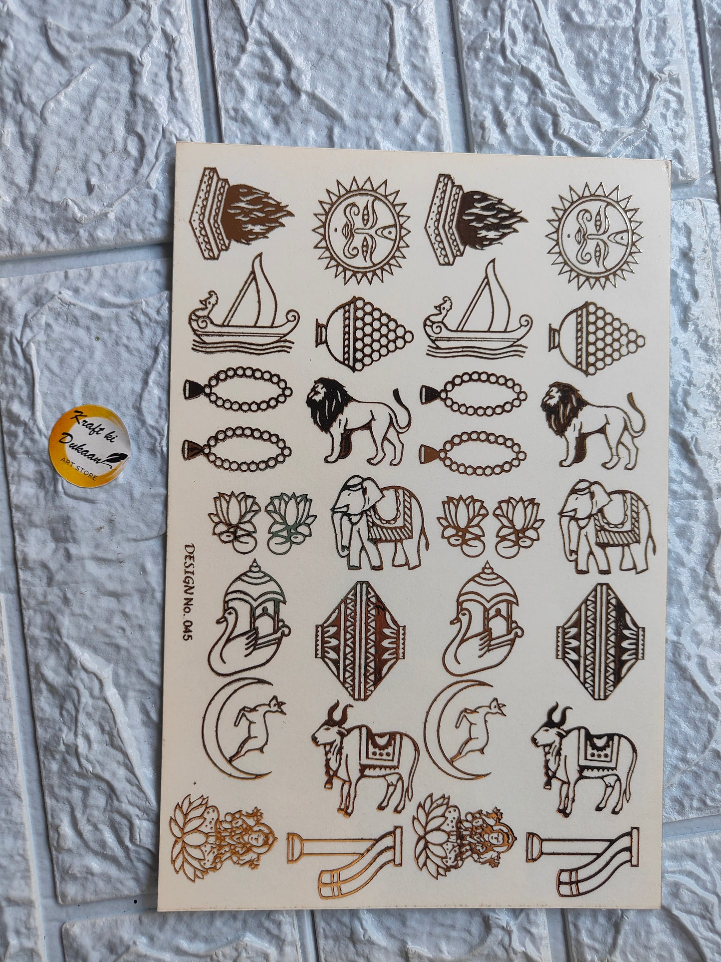 Gold Sticker A5 size - D7 - Kraft ki Dukaan