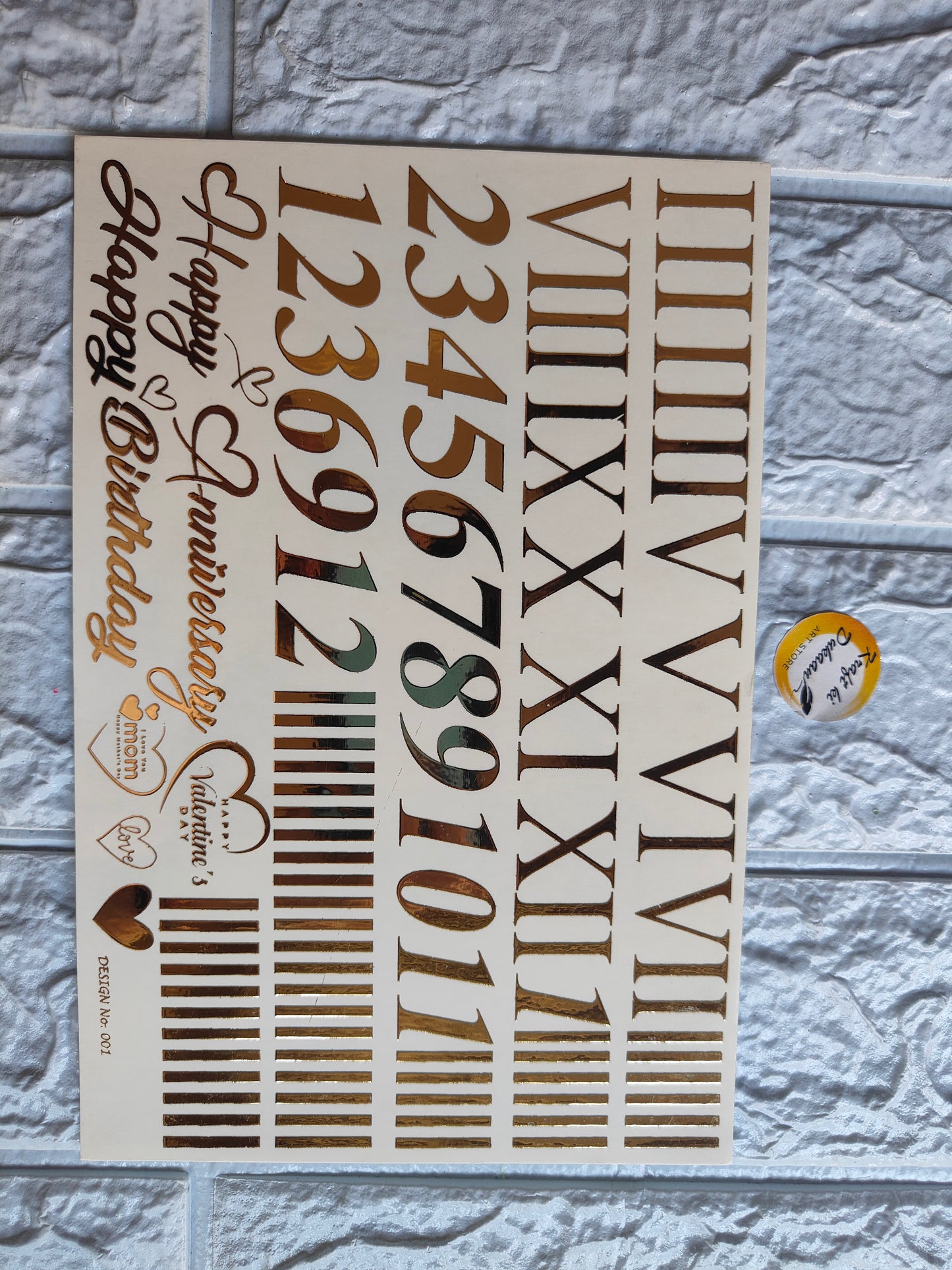 Gold Sticker A5 size - D36 - Kraft ki Dukaan