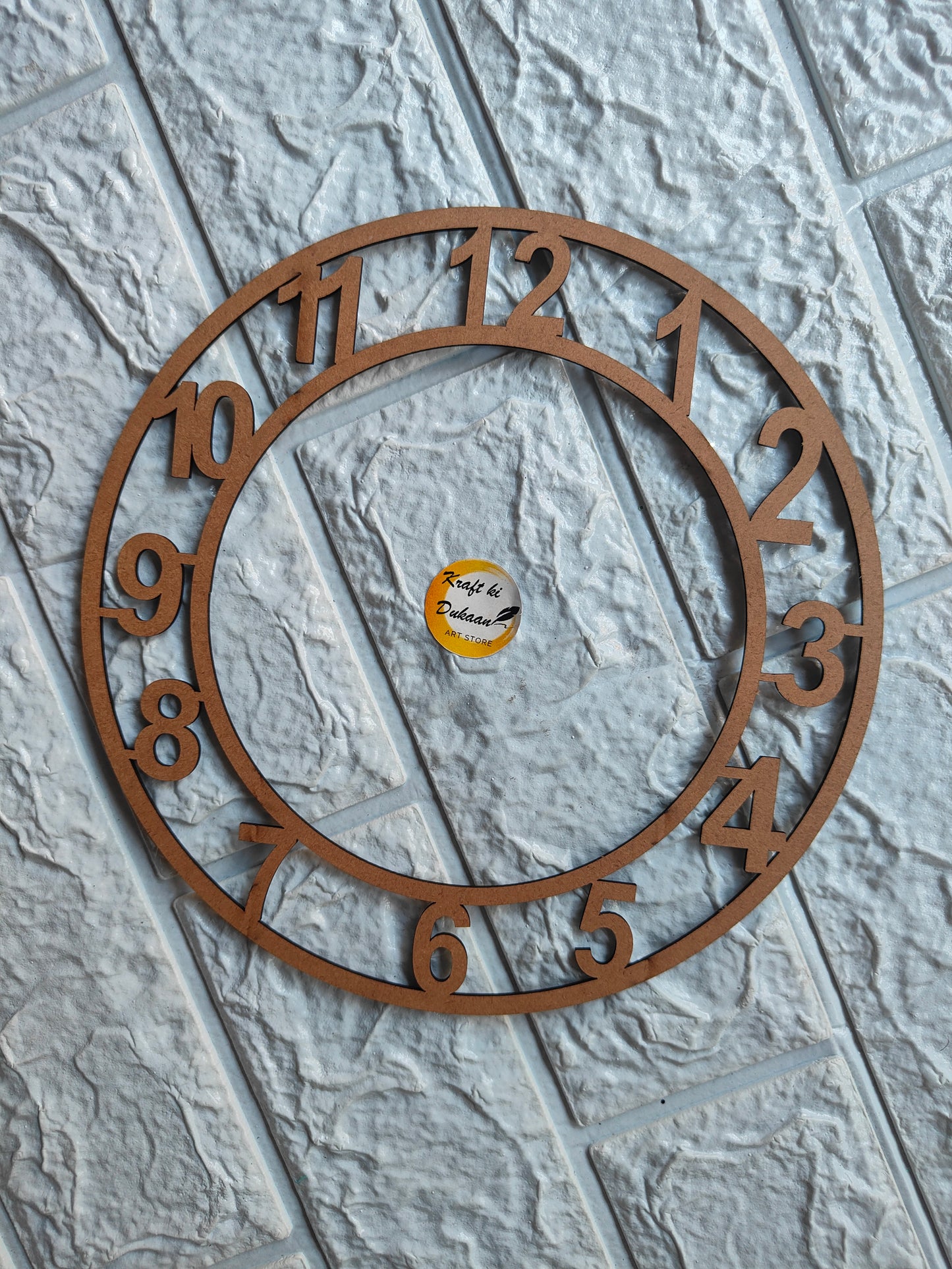 MDF Clock Number Ring A1 - Kraft ki Dukaan