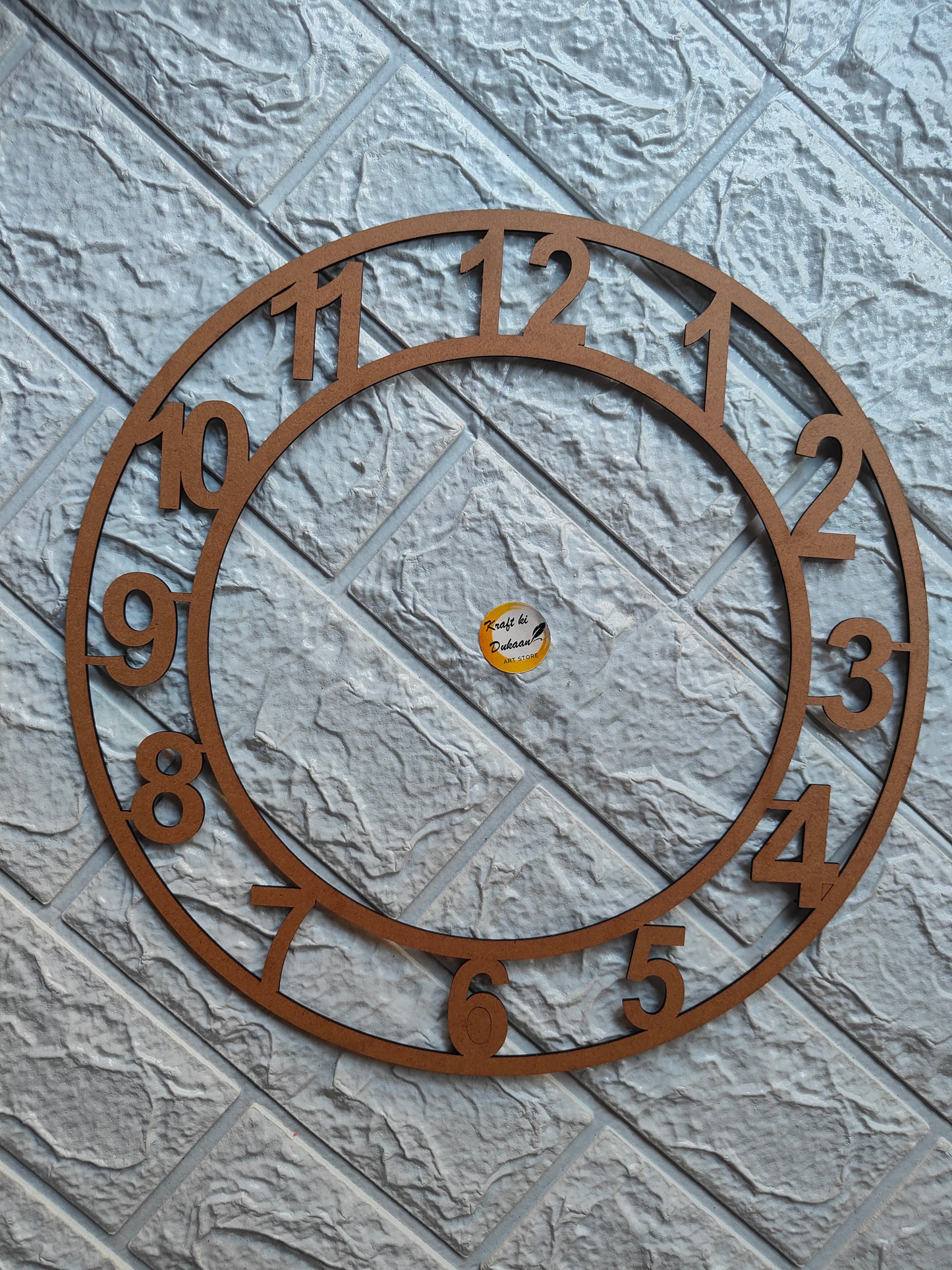 MDF Clock Number Ring A1 - Kraft ki Dukaan
