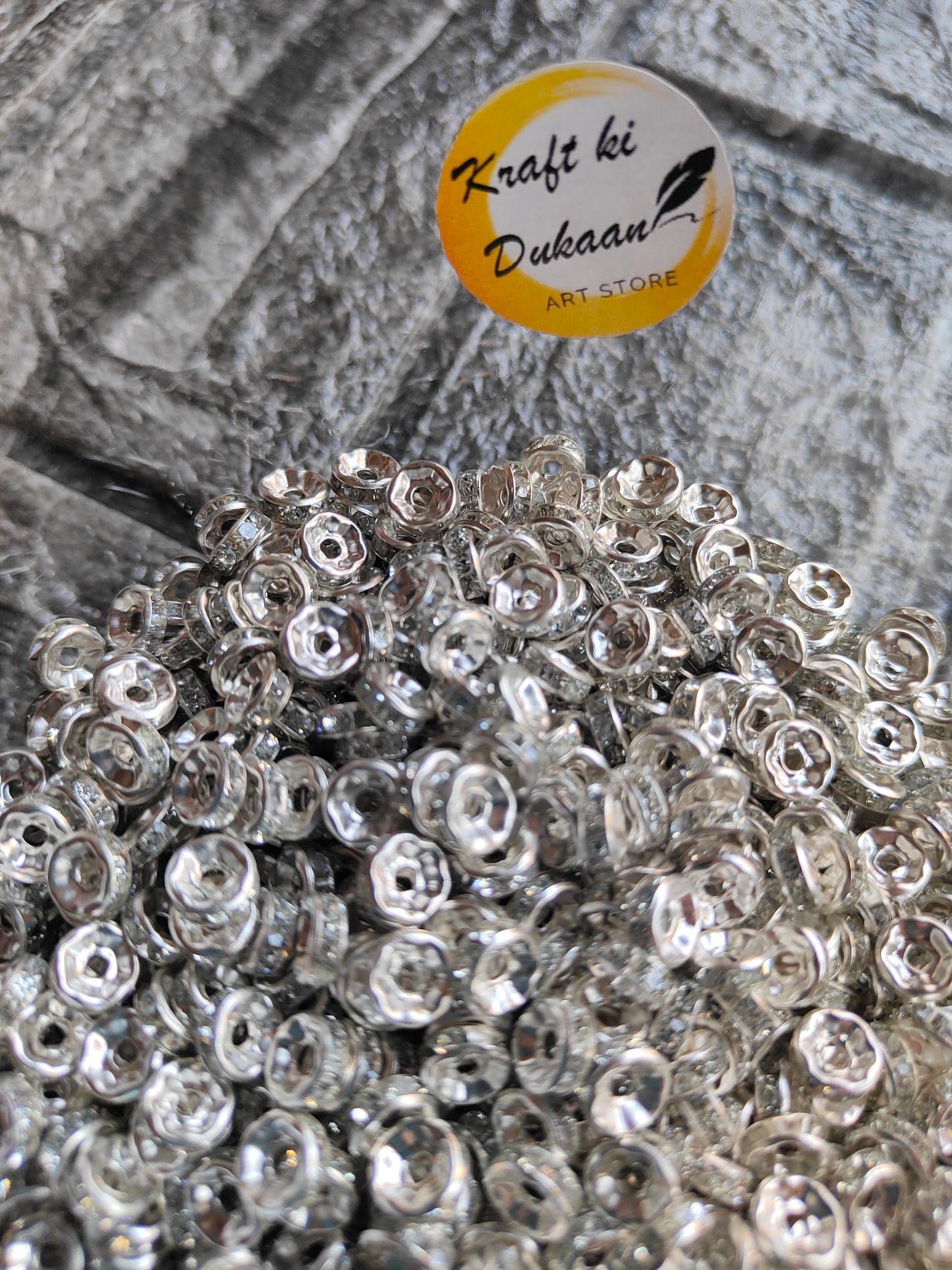 Designer Diamond Beads Pack of 50 - Kraft ki Dukaan