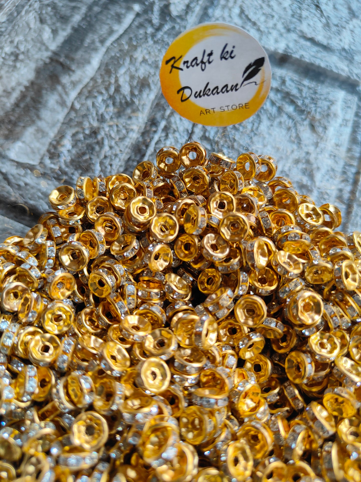 Designer Diamond Beads Pack of 50 - Kraft ki Dukaan