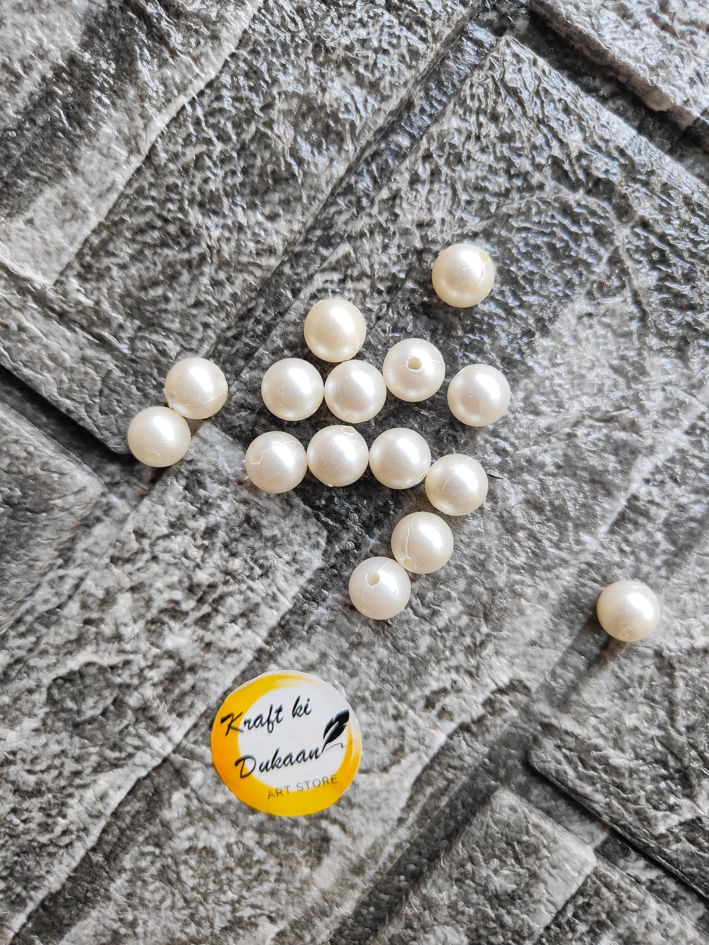 White Pearl Beads - Kraft ki Dukaan