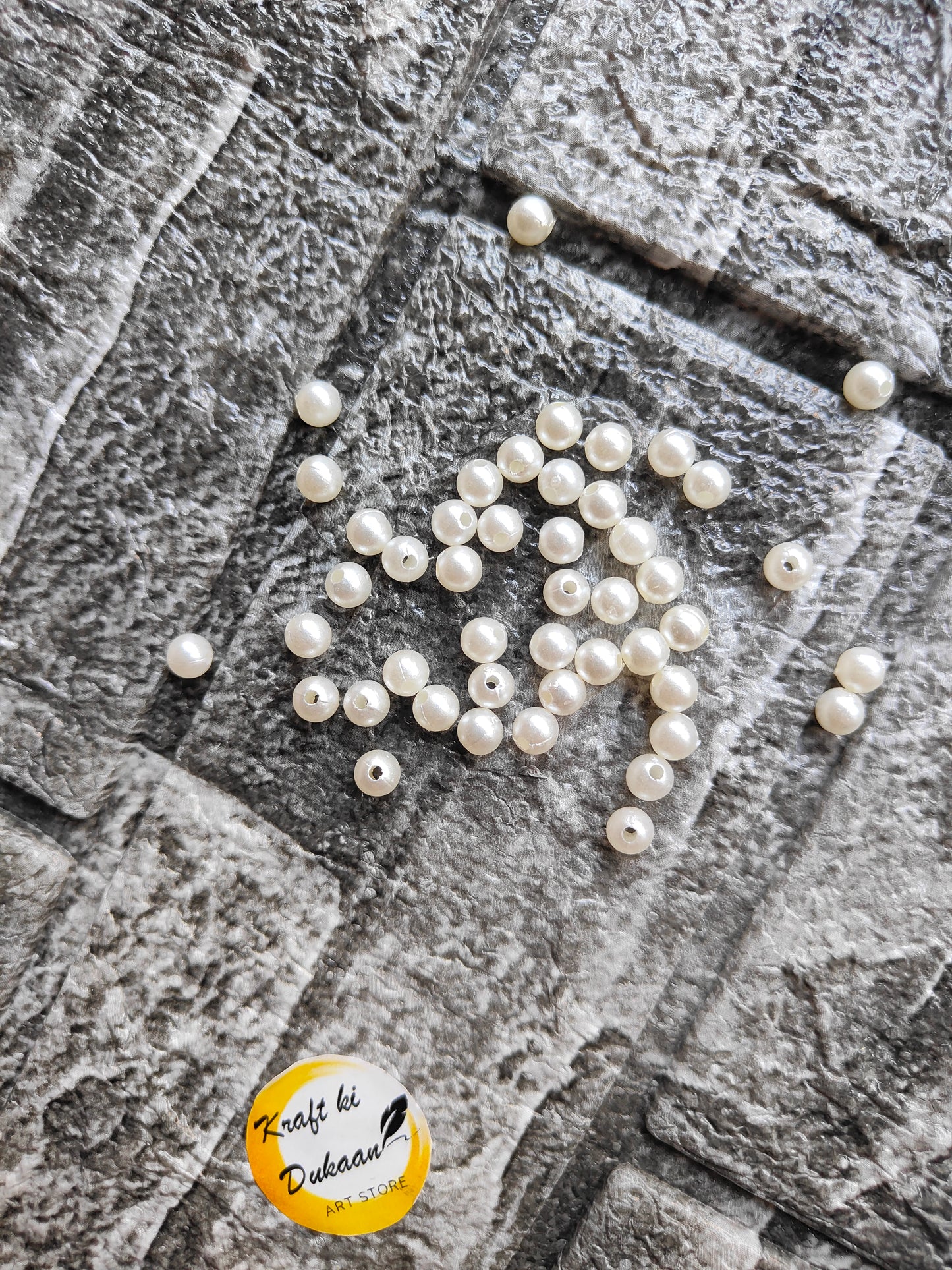 White Pearl Beads - Kraft ki Dukaan
