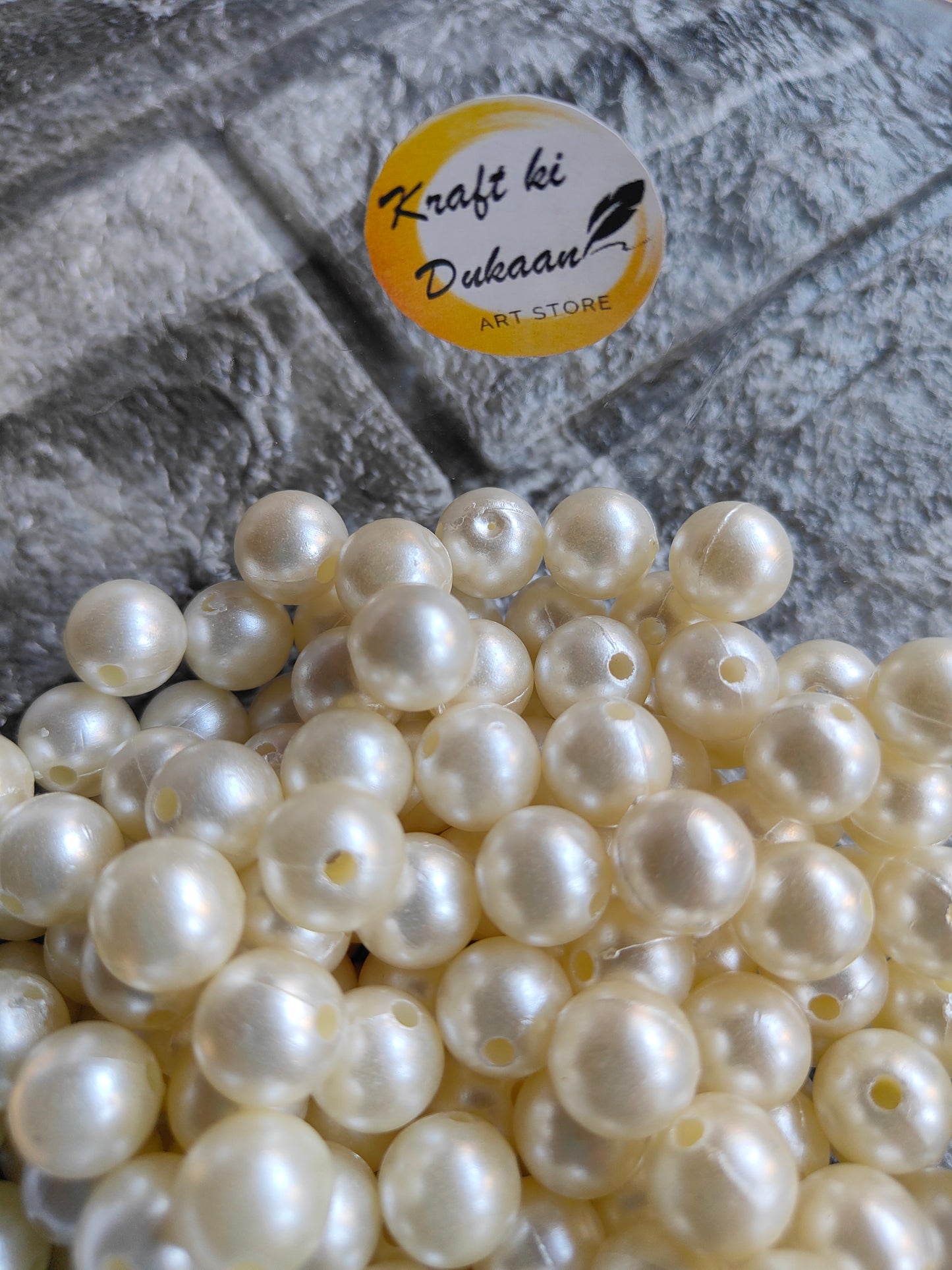 White Pearl Beads - Kraft ki Dukaan