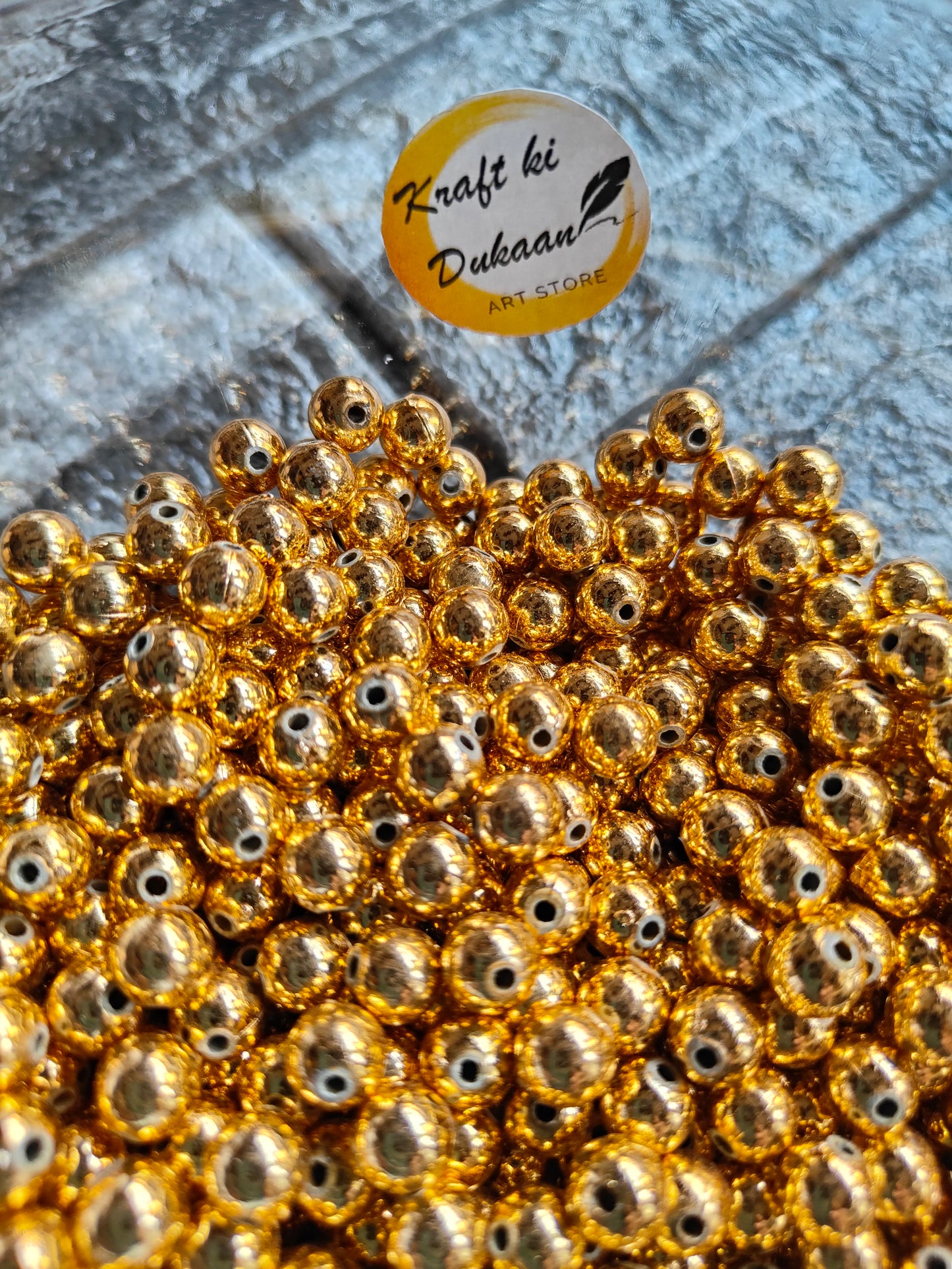 Golden Pearl Beads - Kraft ki Dukaan