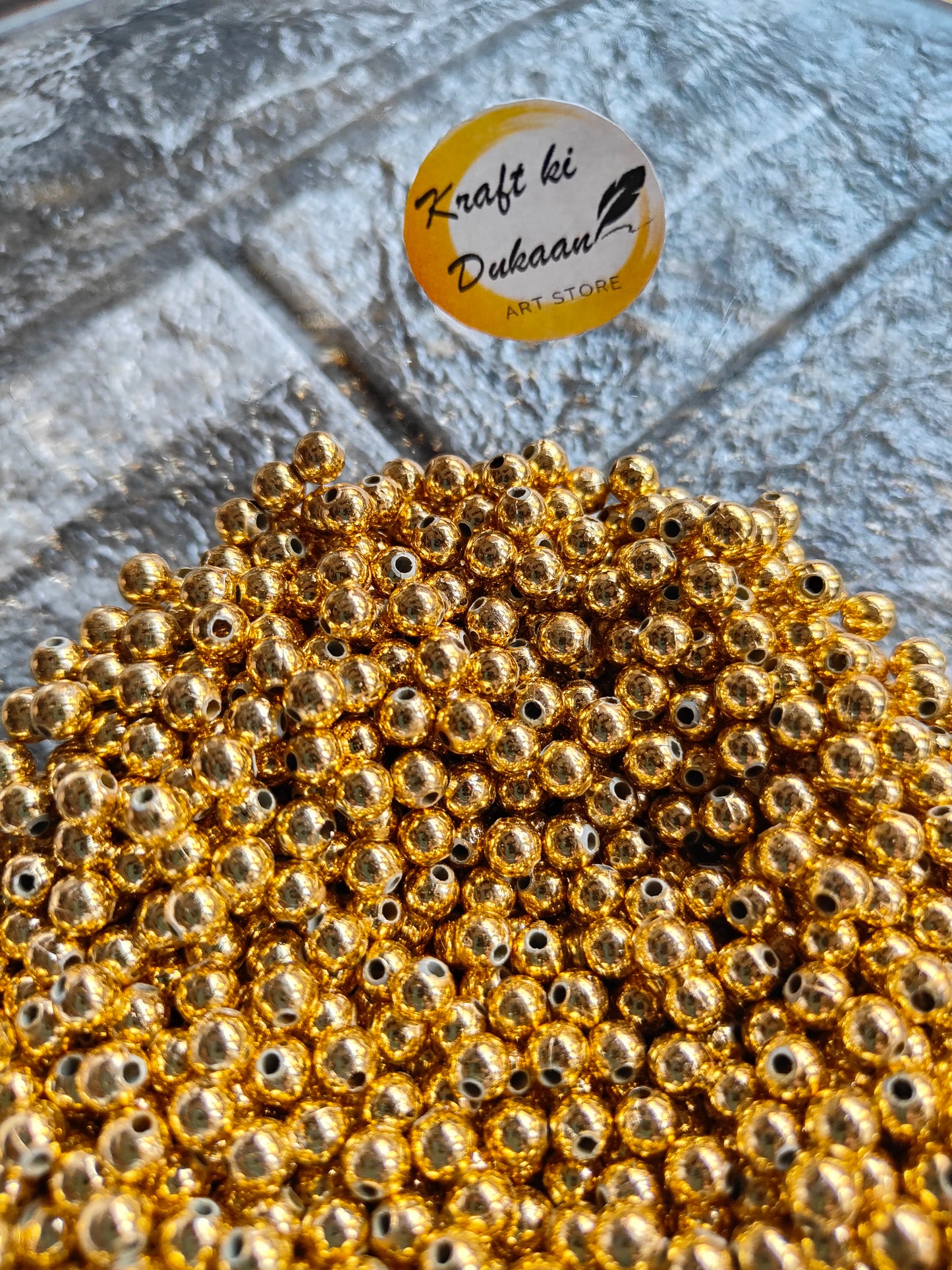 Golden Pearl Beads - Kraft ki Dukaan