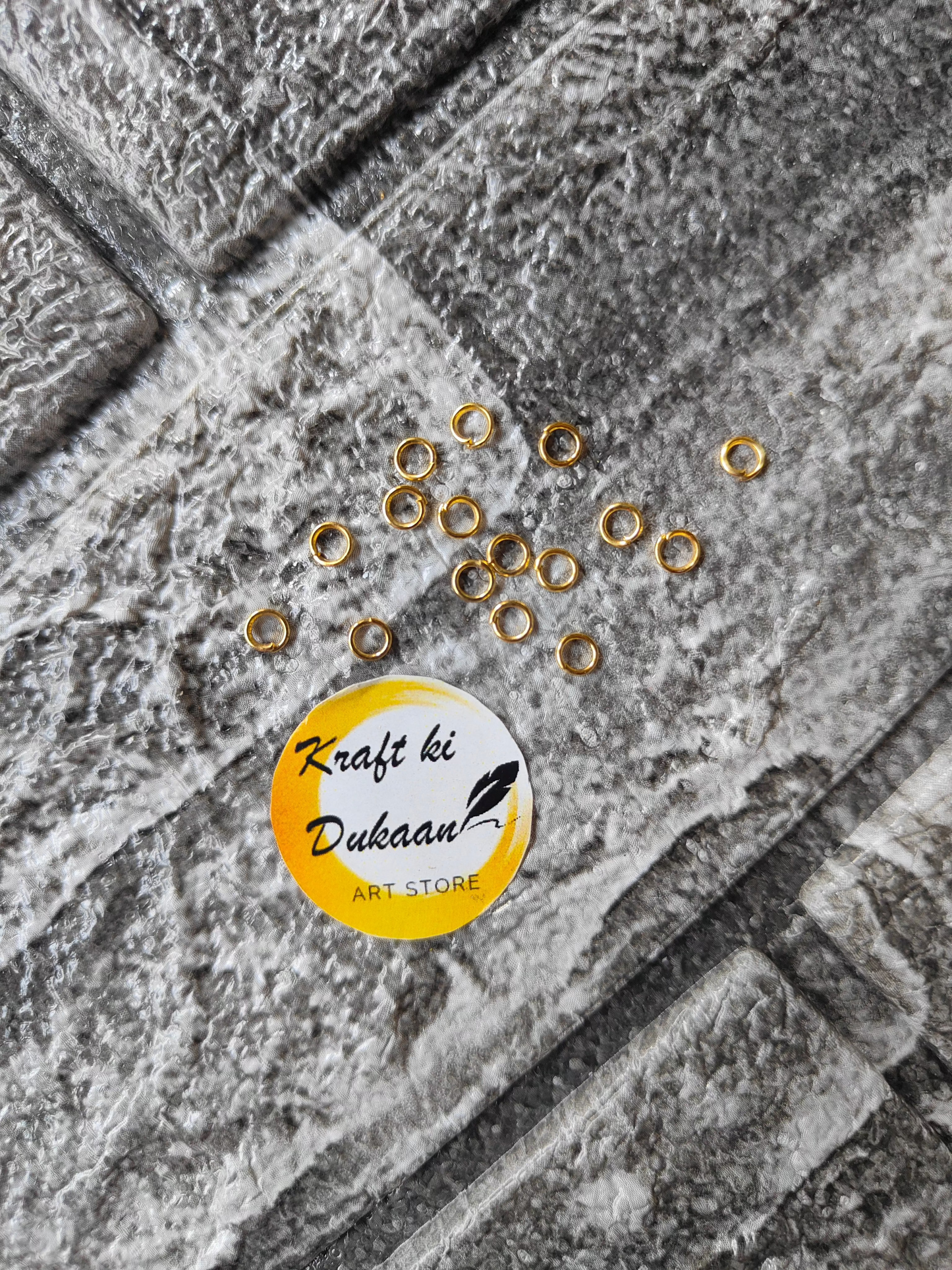 Golden Circle Metal Rings - Kraft ki Dukaan