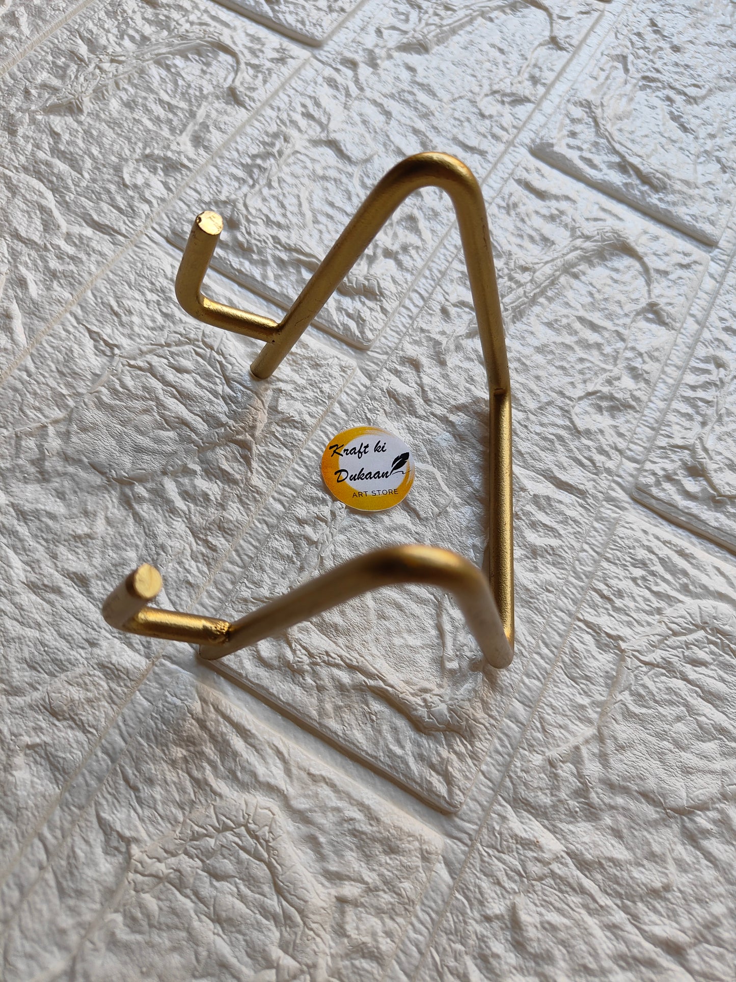 Golden Metal Stand C - Kraft ki Dukaan