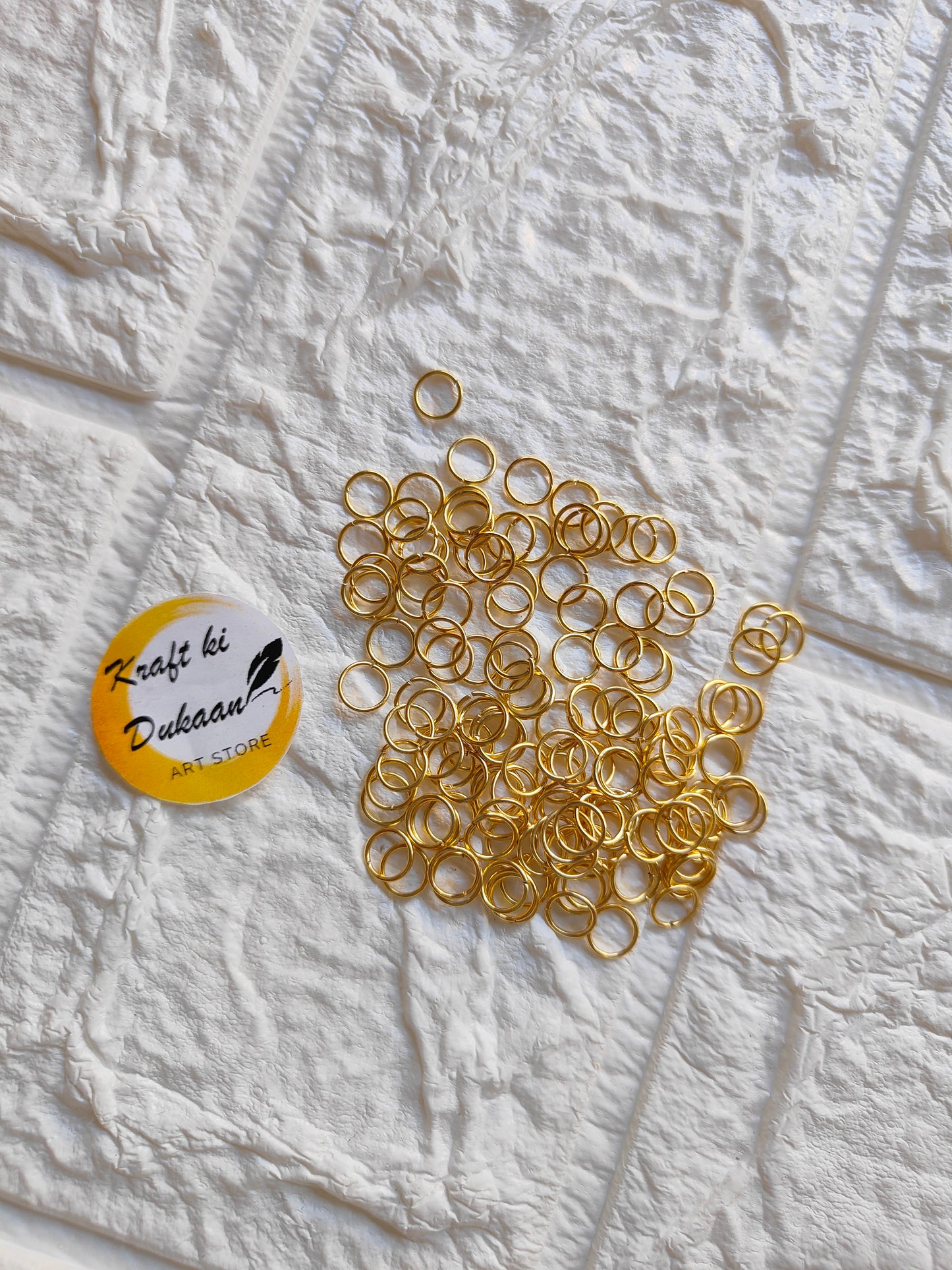 Golden Circle Metal Rings - Kraft ki Dukaan