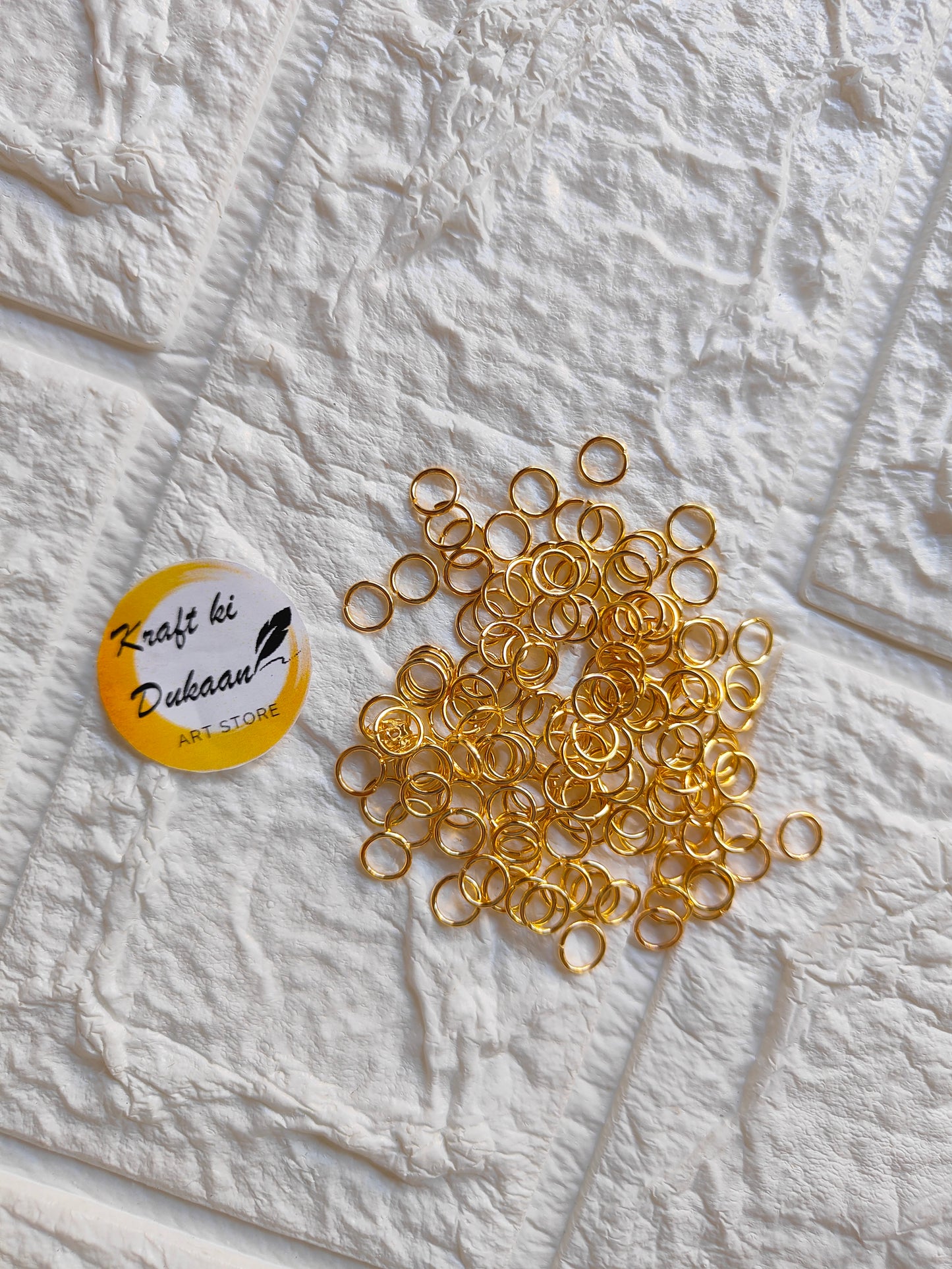 Golden Circle Metal Rings - Kraft ki Dukaan