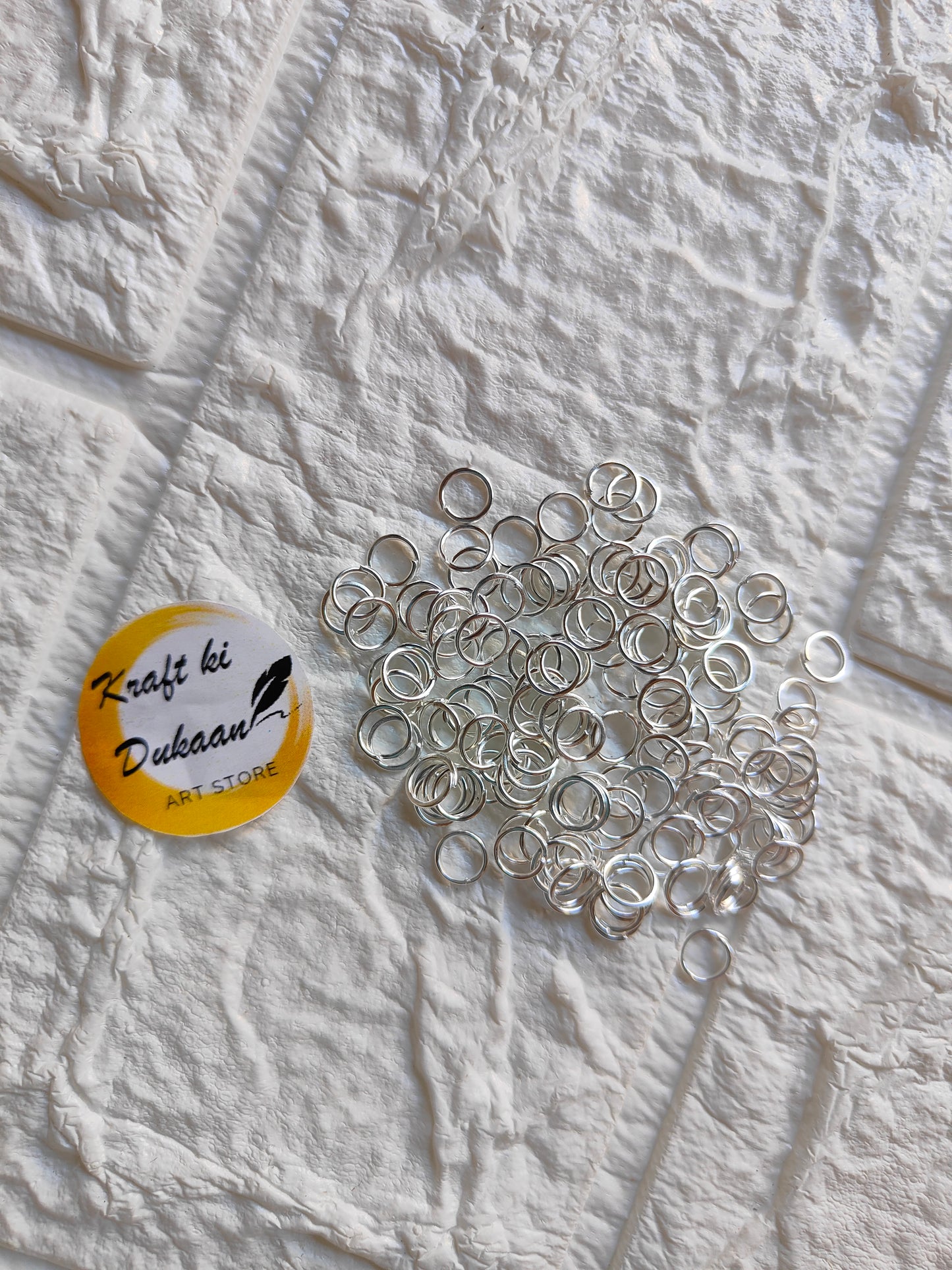 Silver Circle Metal Rings - Kraft ki Dukaan