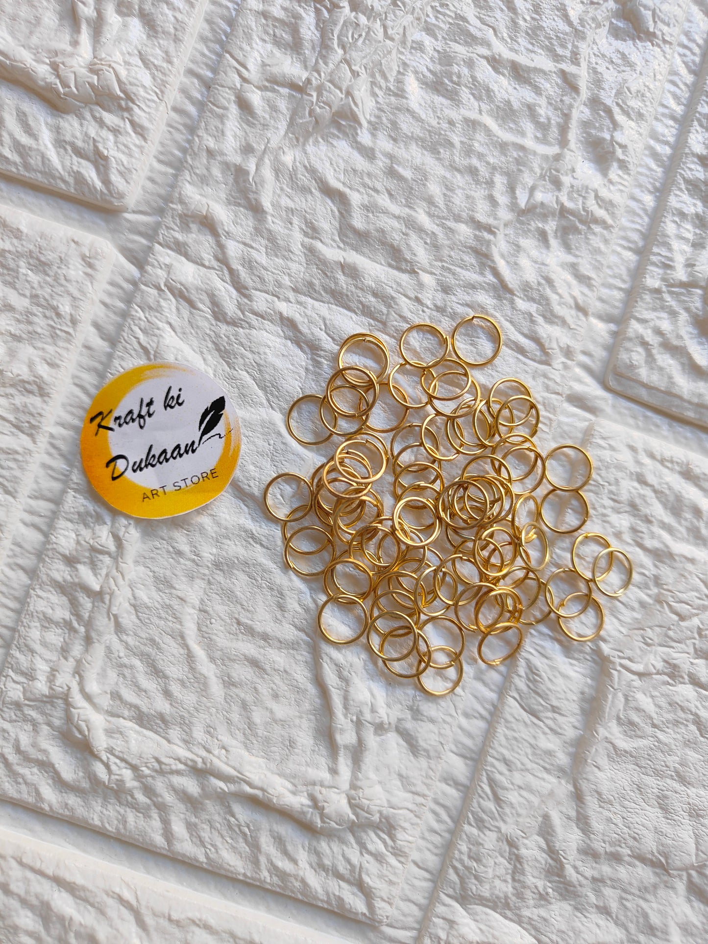 Golden Circle Metal Rings - Kraft ki Dukaan