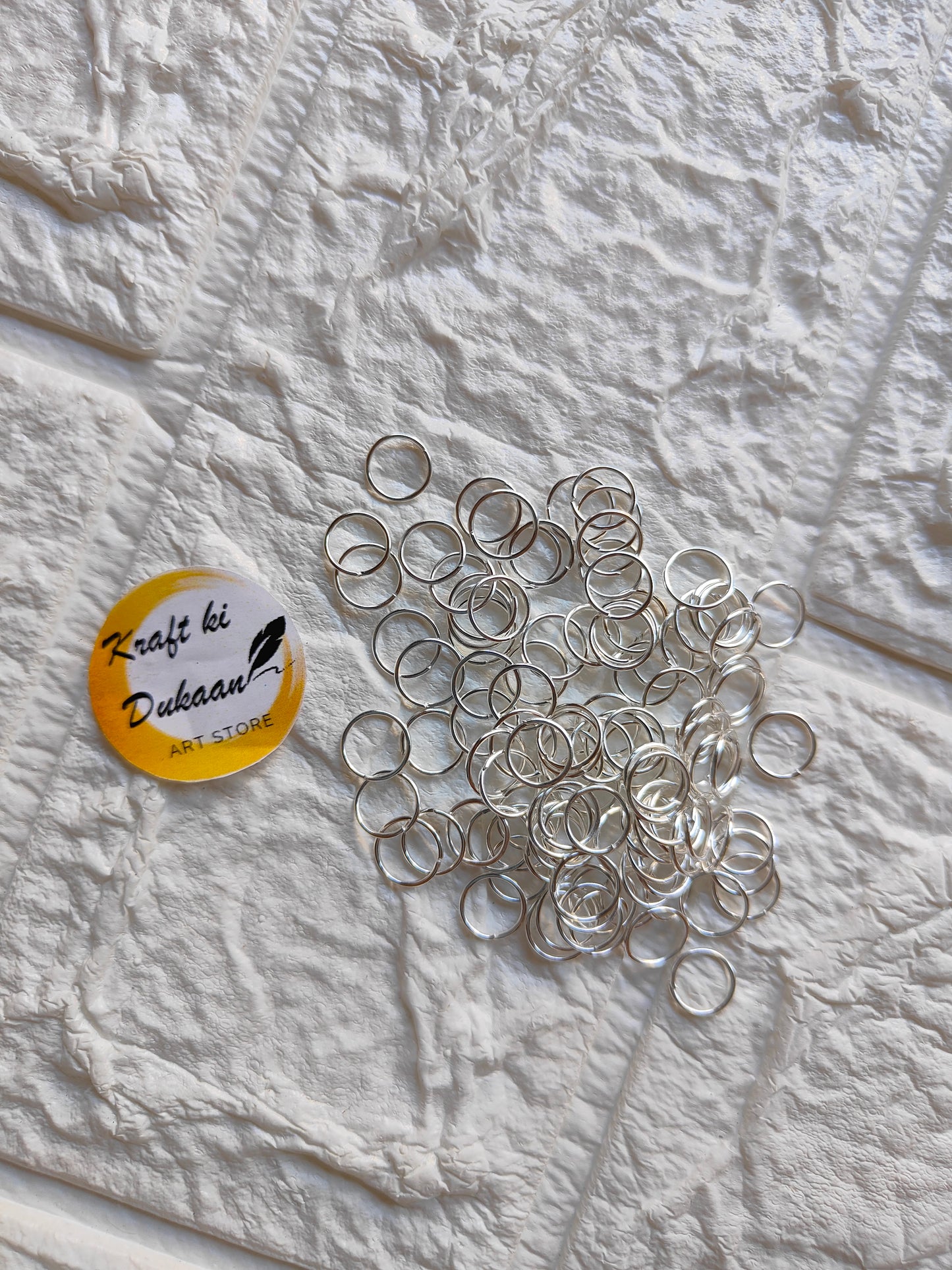 Silver Circle Metal Rings - Kraft ki Dukaan