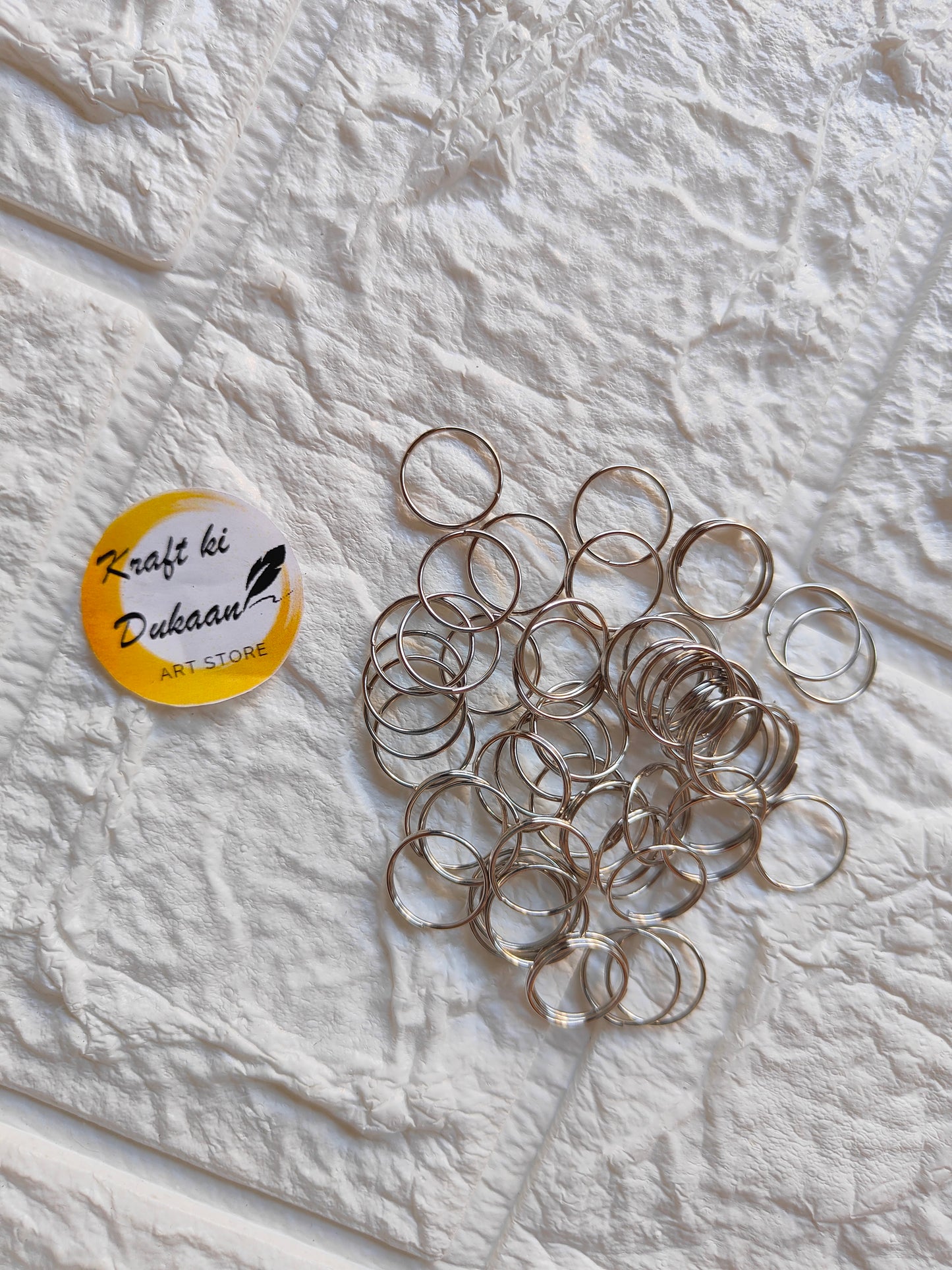 Silver Circle Metal Rings - Kraft ki Dukaan