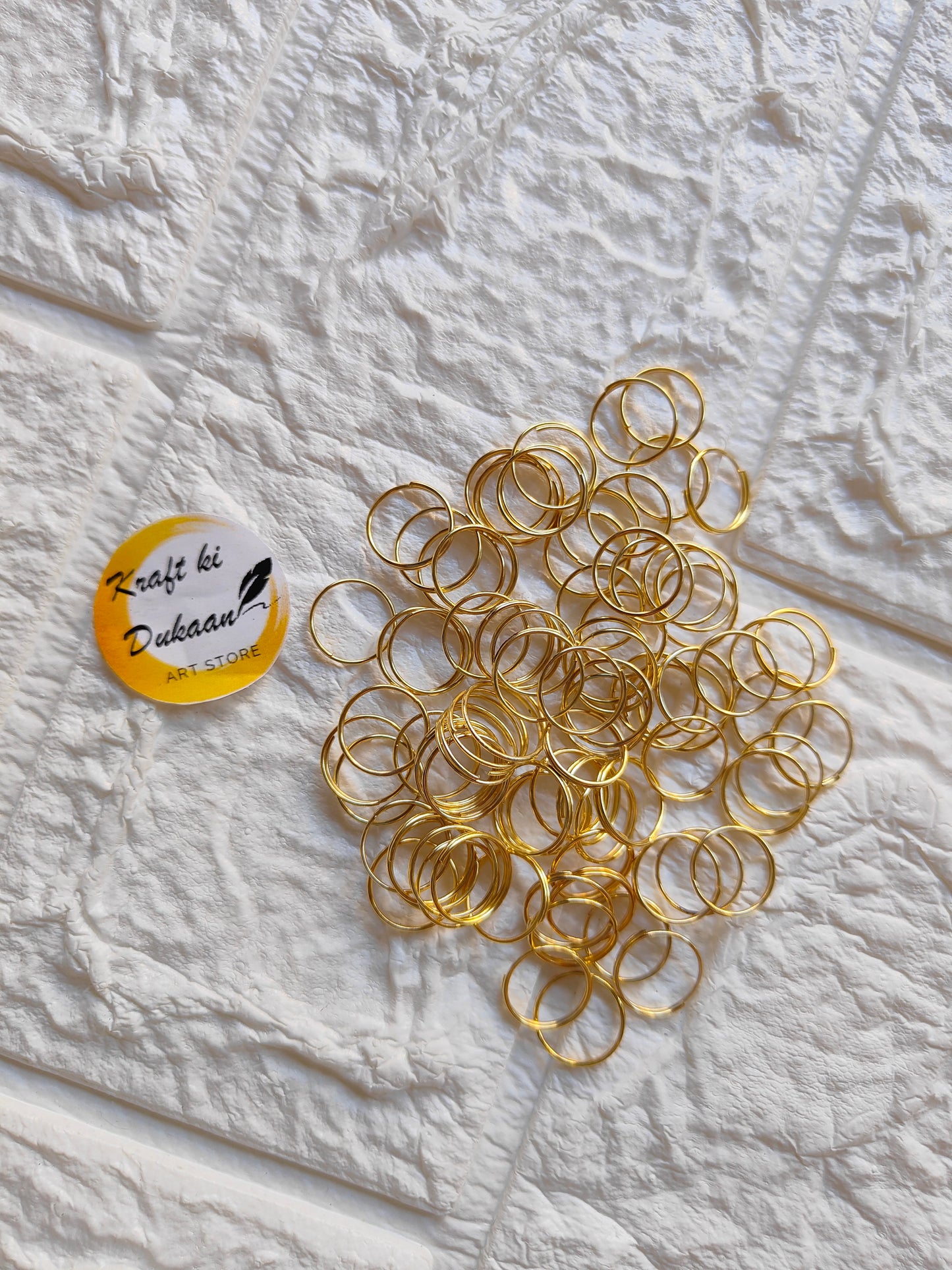 Golden Circle Metal Rings - Kraft ki Dukaan