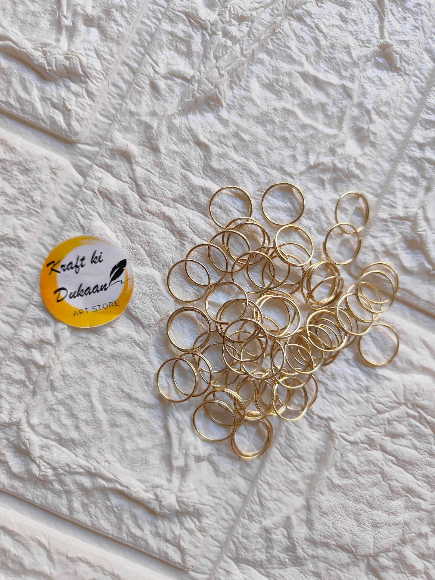 Golden Circle Metal Rings - Kraft ki Dukaan