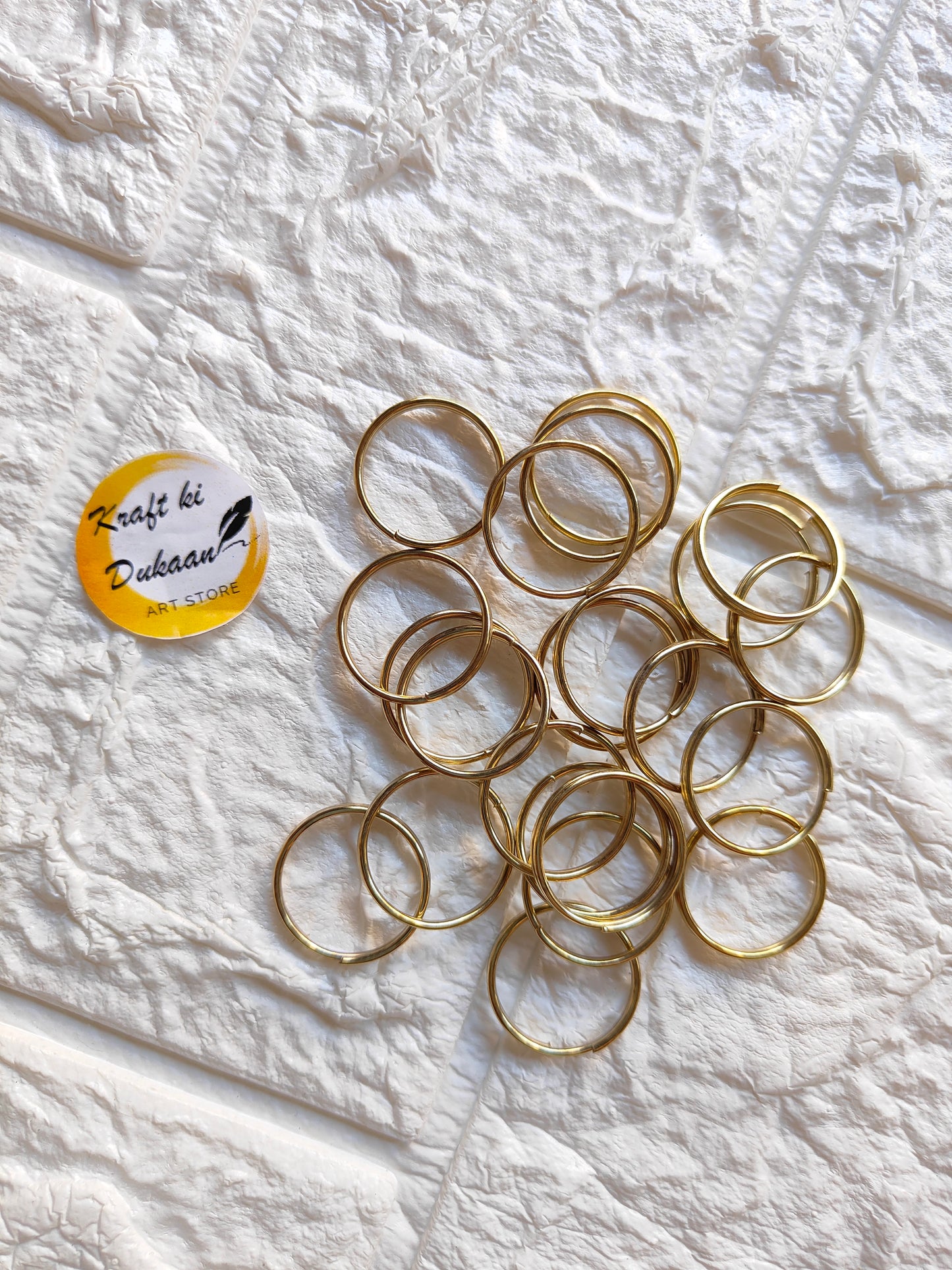 Golden Circle Metal Rings - Kraft ki Dukaan