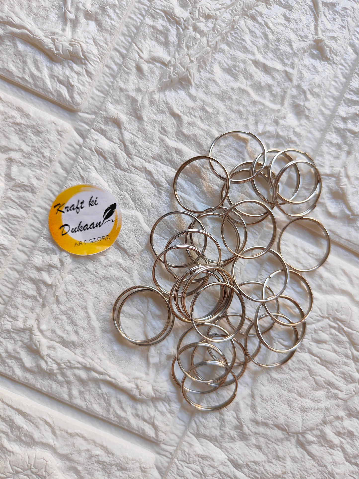 Silver Circle Metal Rings - Kraft ki Dukaan