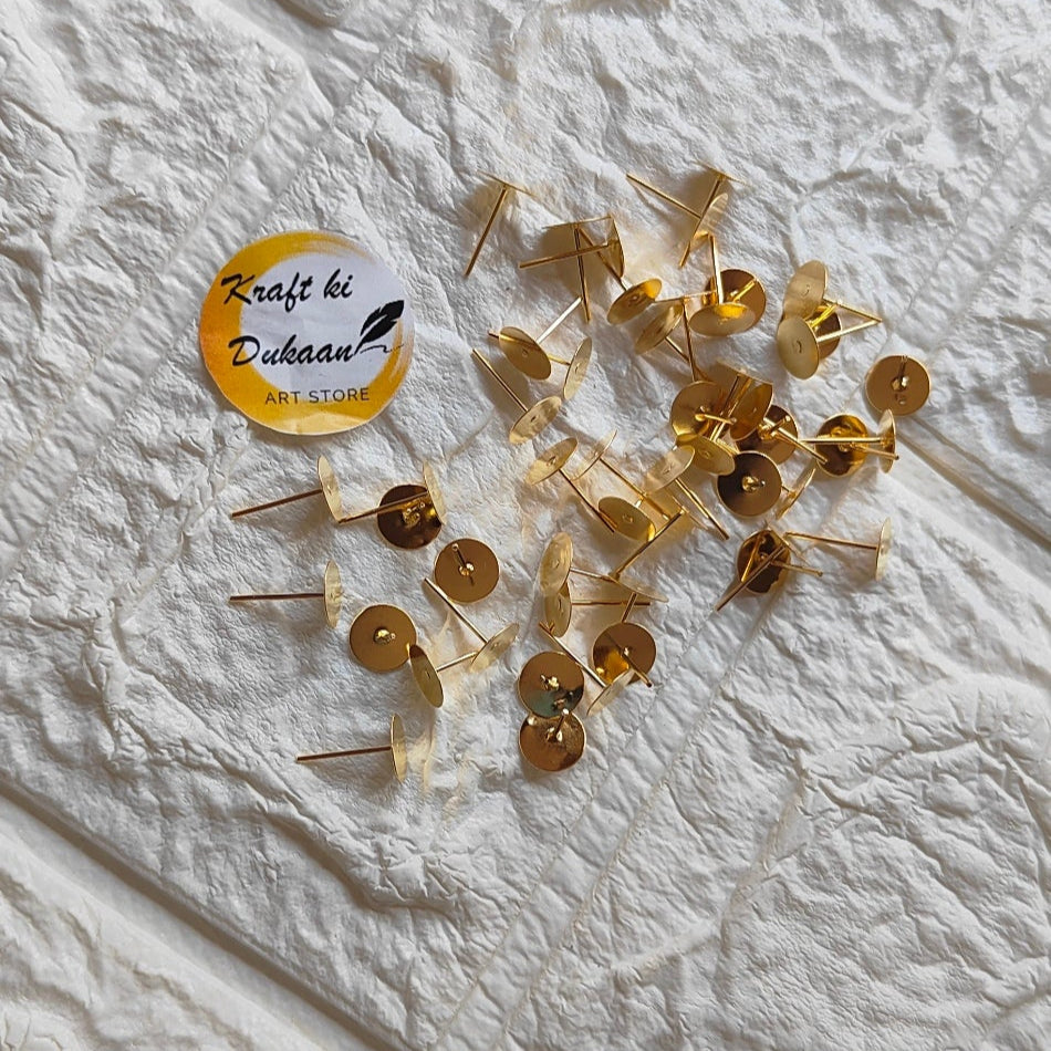 Golden Earring Stud Pack of 50 - Kraft ki Dukaan