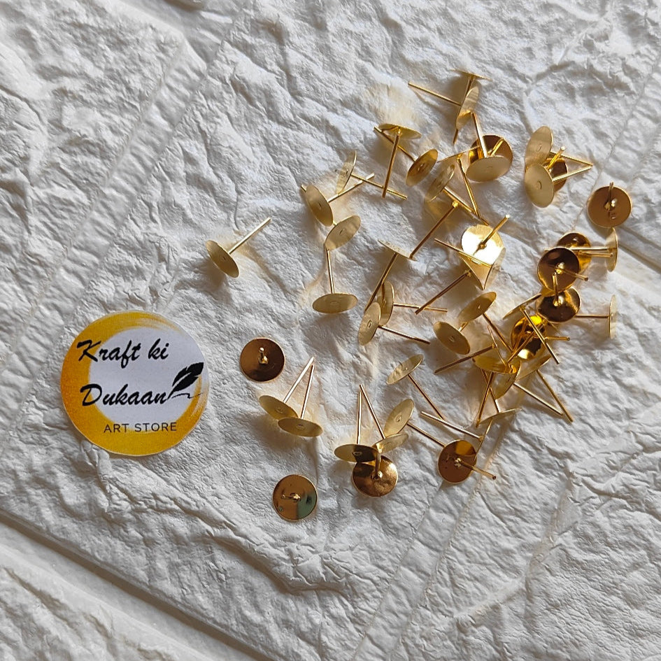 Golden Earring Stud Pack of 50 - Kraft ki Dukaan