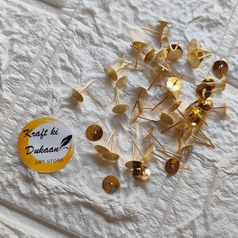 Golden Earring Stud Pack of 50 - Kraft ki Dukaan
