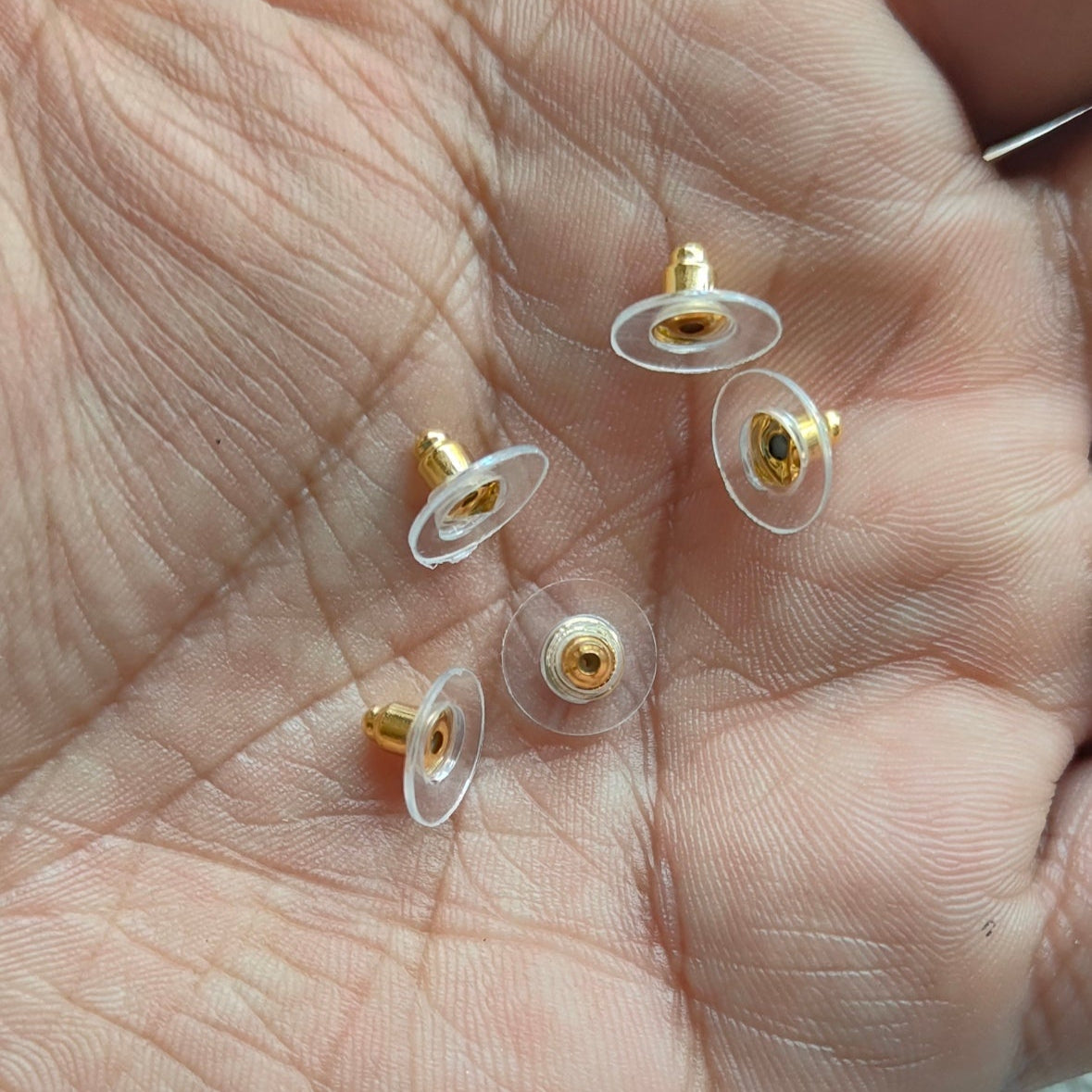 Golden Push Back Earring Hook Pack of 50 - Kraft ki Dukaan