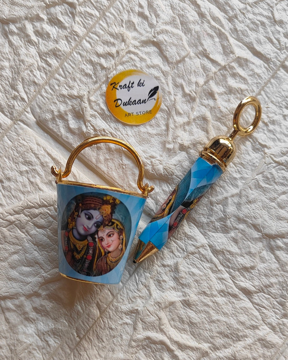 Design Bucket with Pichkari Set A1 - Kraft ki Dukaan