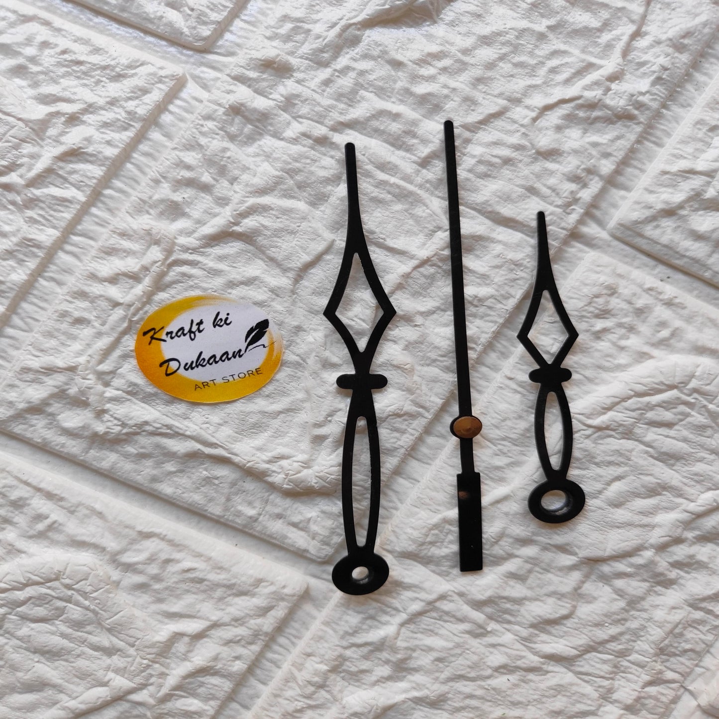Clock Hands Black Metal C12 - Kraft ki Dukaan