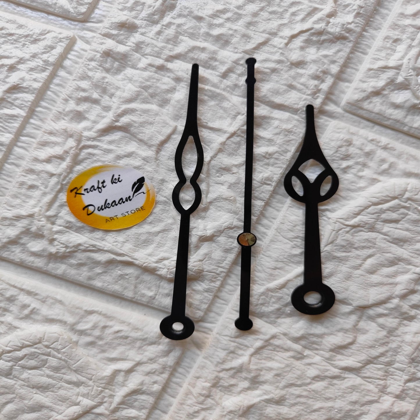 Clock Hands Black Metal C9 - Kraft ki Dukaan