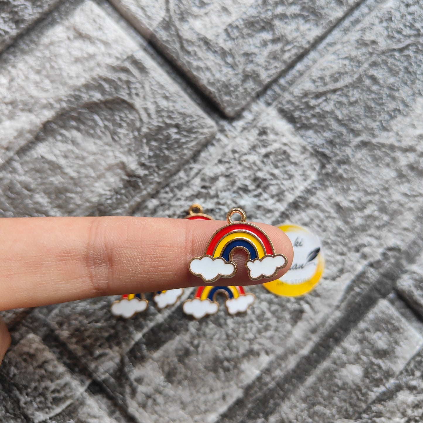 Rainbow Metal Charms 10PC Set B - Kraft ki Dukaan