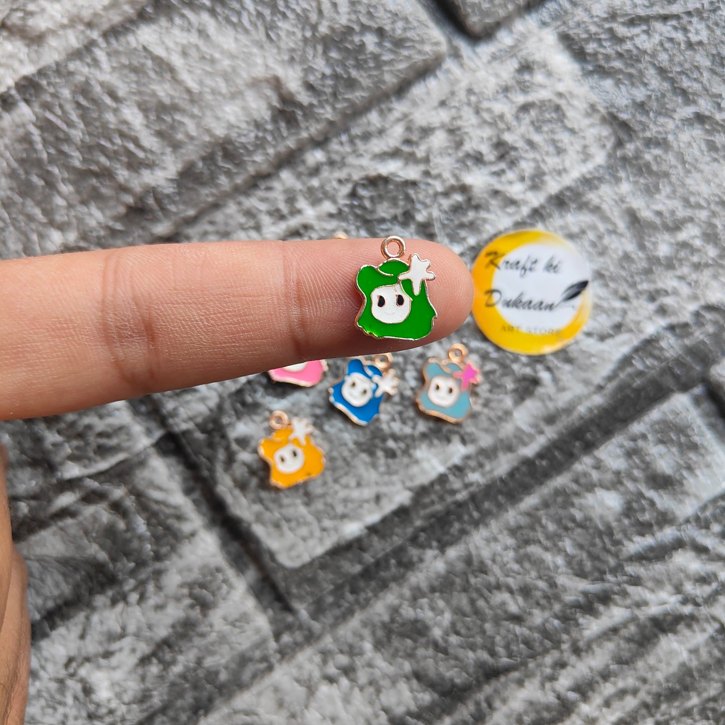 Multi Star Metal Charms 10PC Set - Kraft ki Dukaan