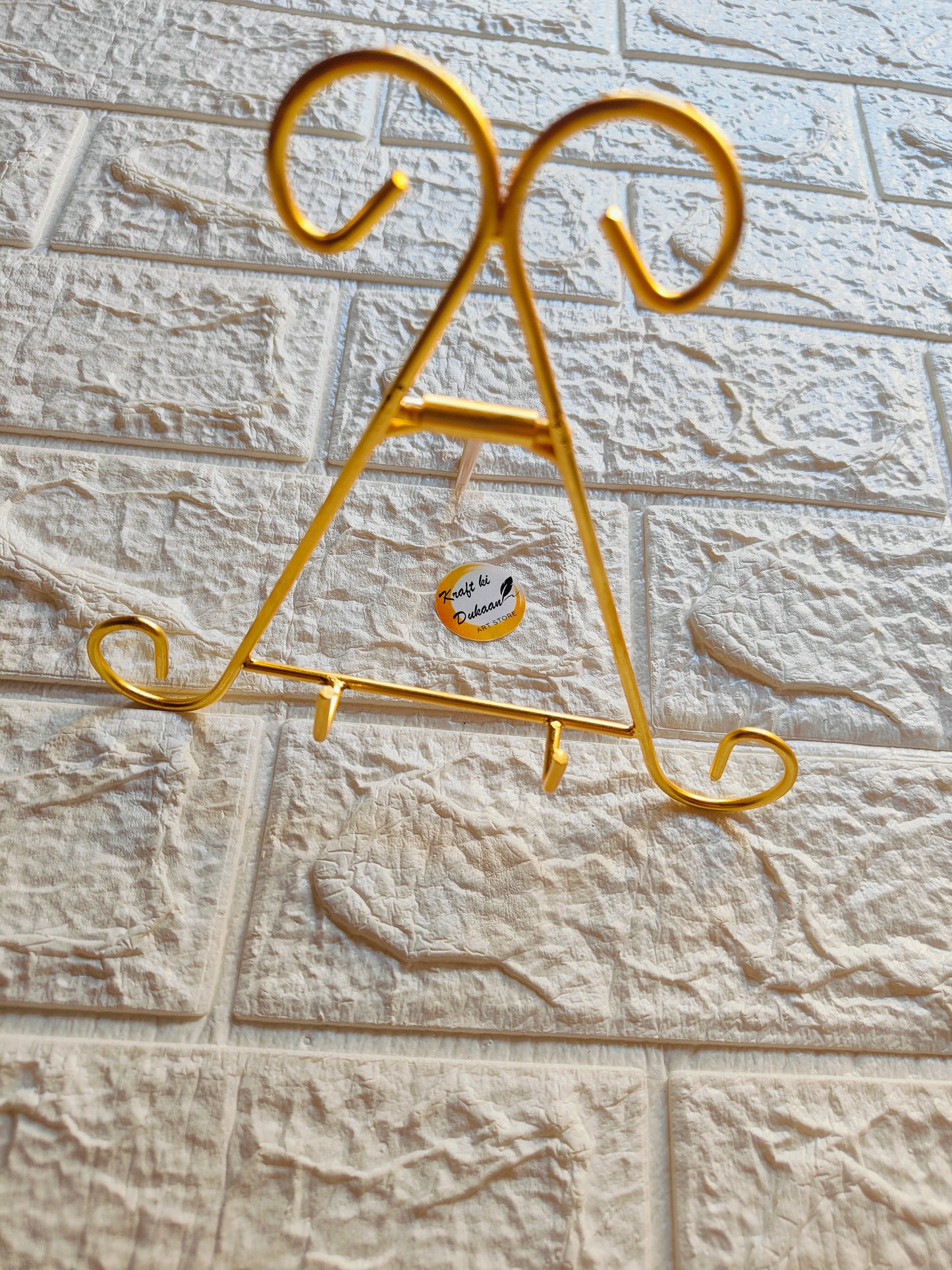Golden Metal Designer Stand A - Kraft ki Dukaan