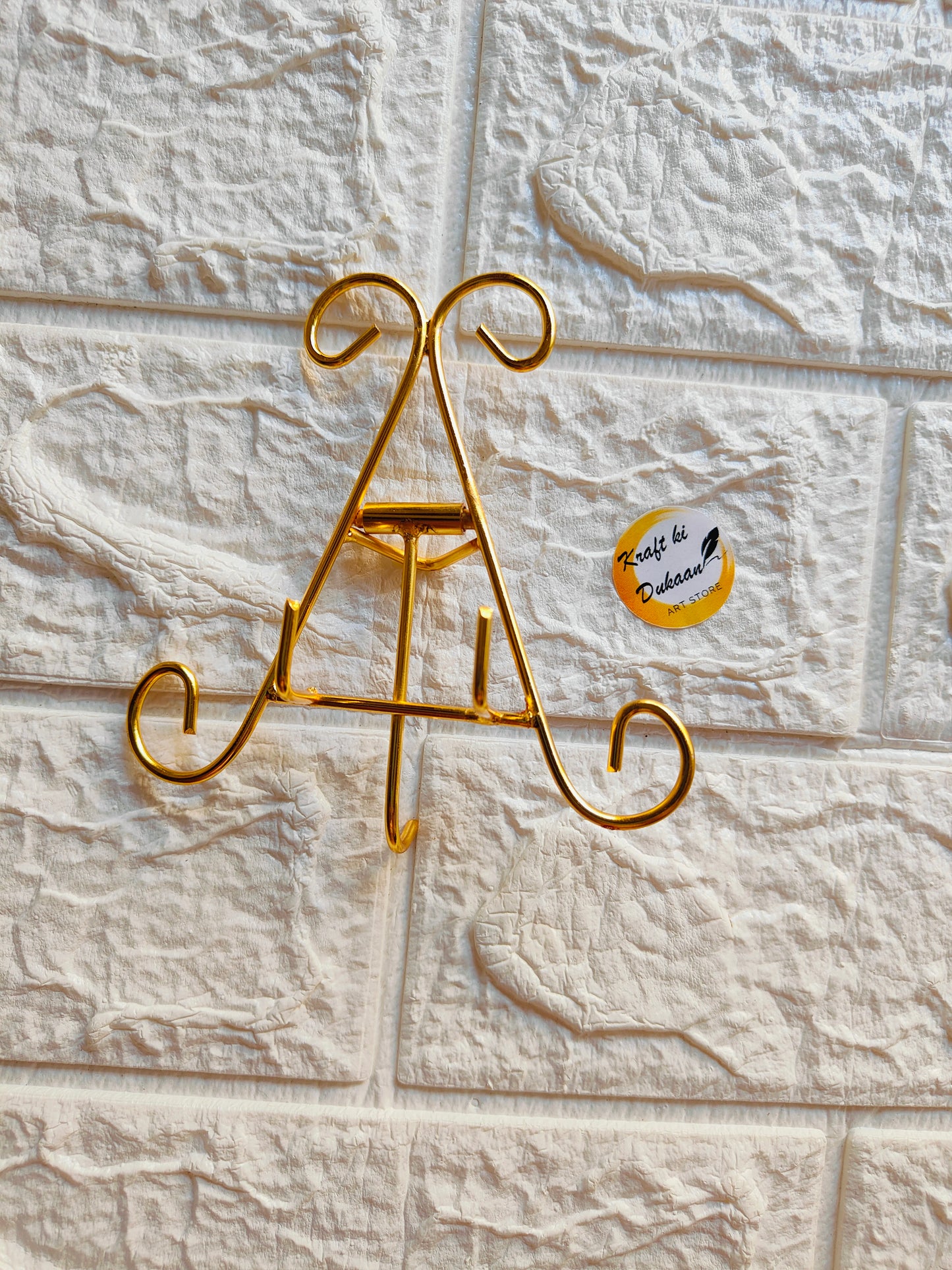 Golden Metal Designer Stand A - Kraft ki Dukaan