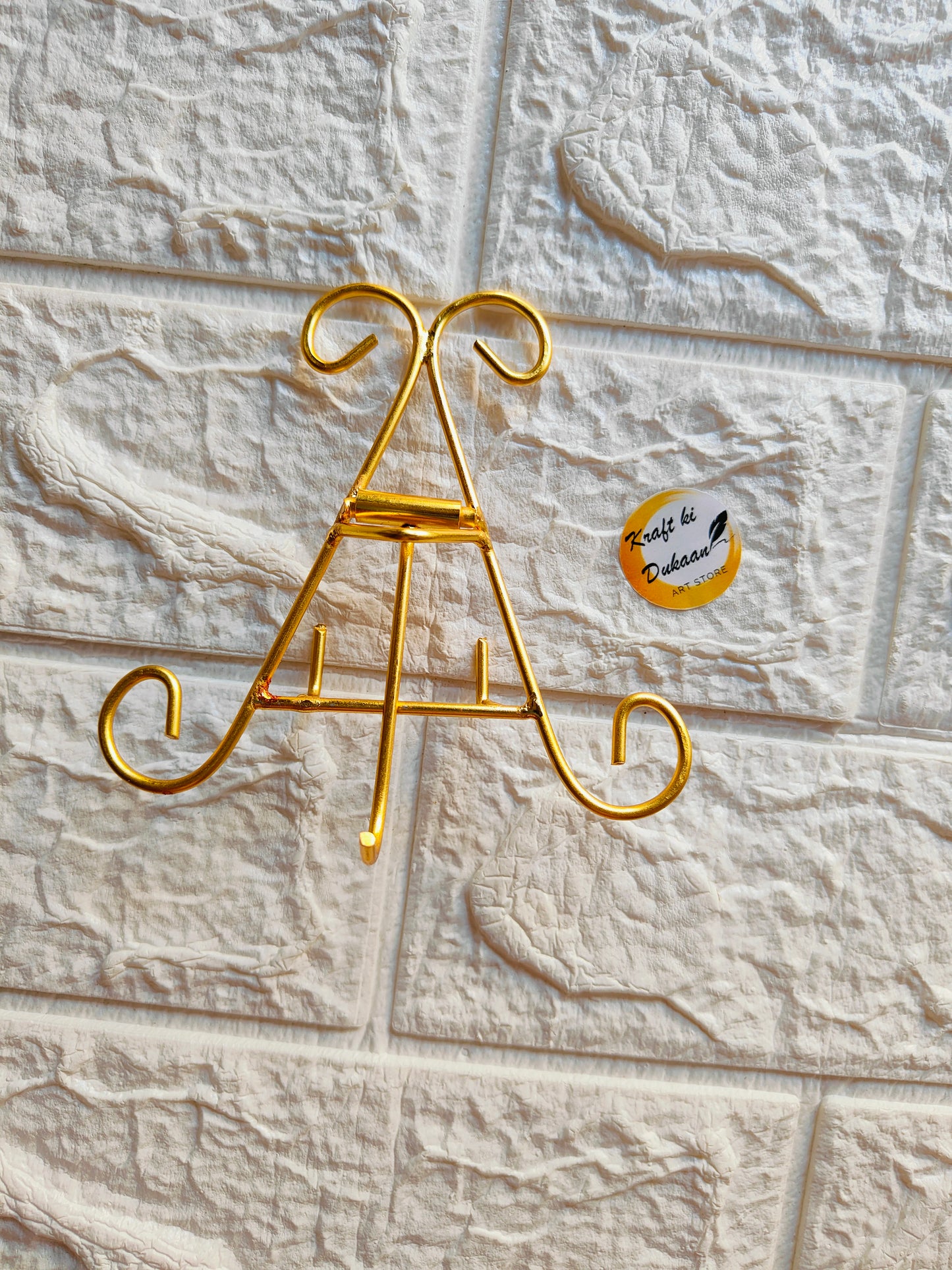 Golden Metal Designer Stand A - Kraft ki Dukaan